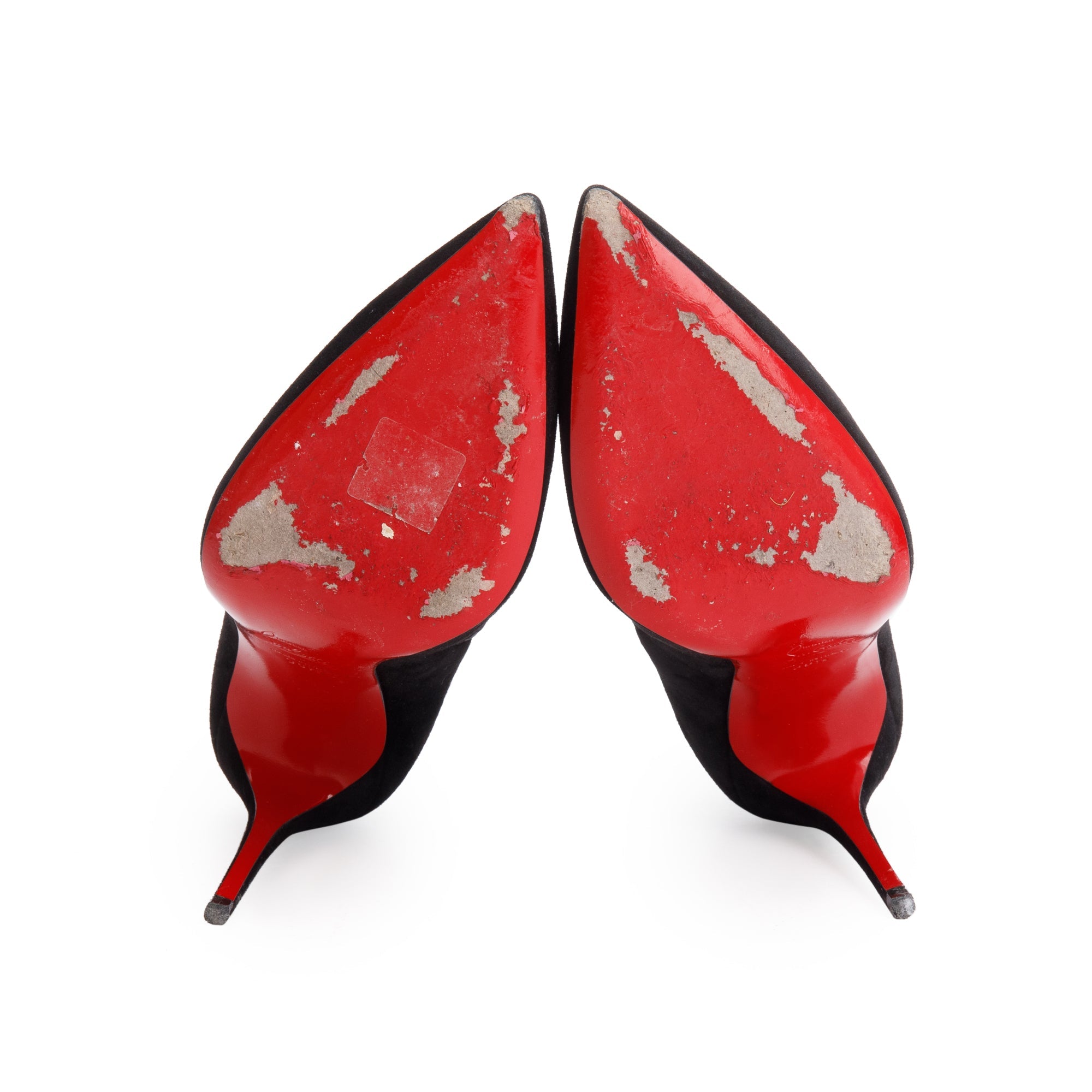 Christian Louboutin Black Suede So Kate 100 Boots, Size 38.5 w/ Box