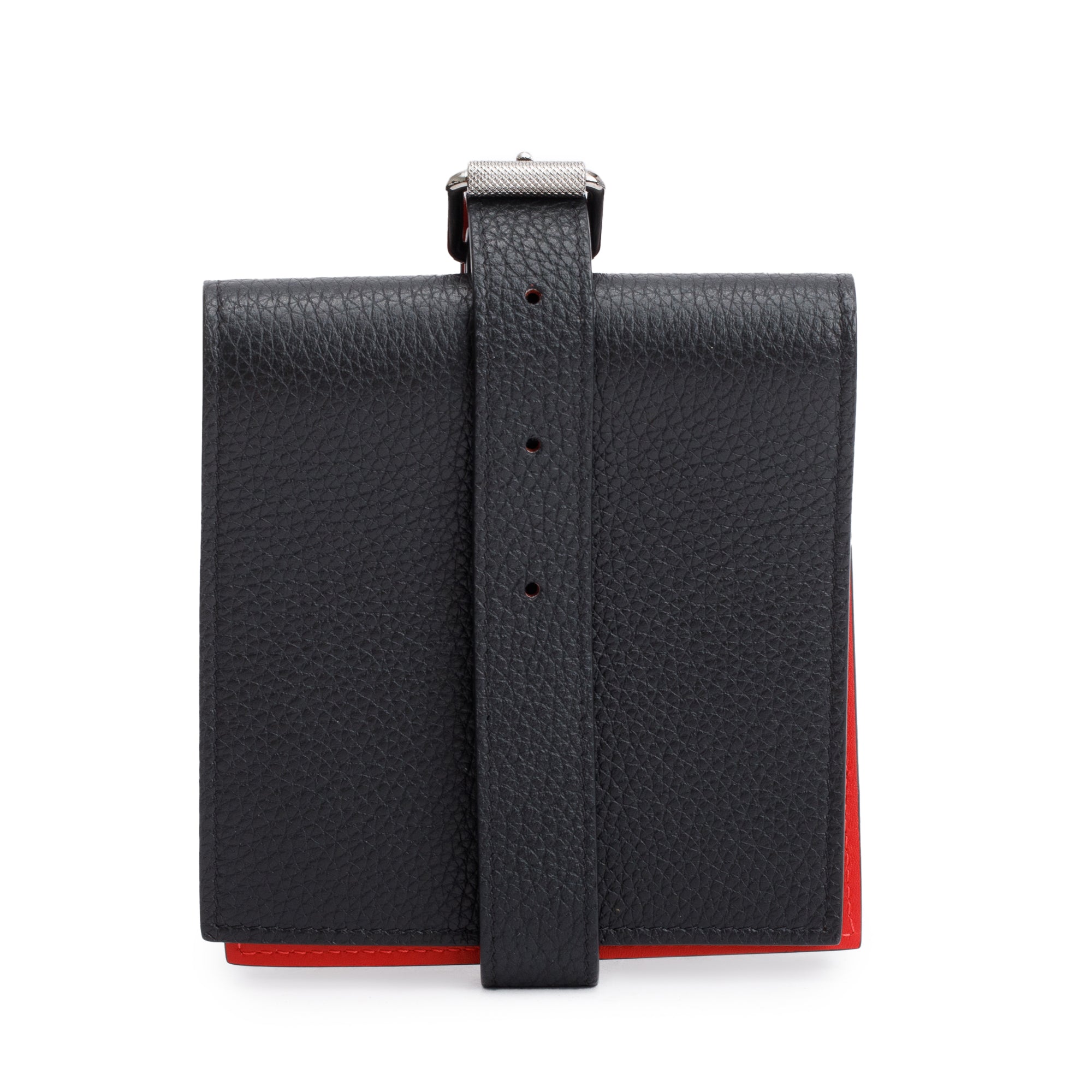 Christian Louboutin Black/Red Leather Multi M Carlos Card Holder