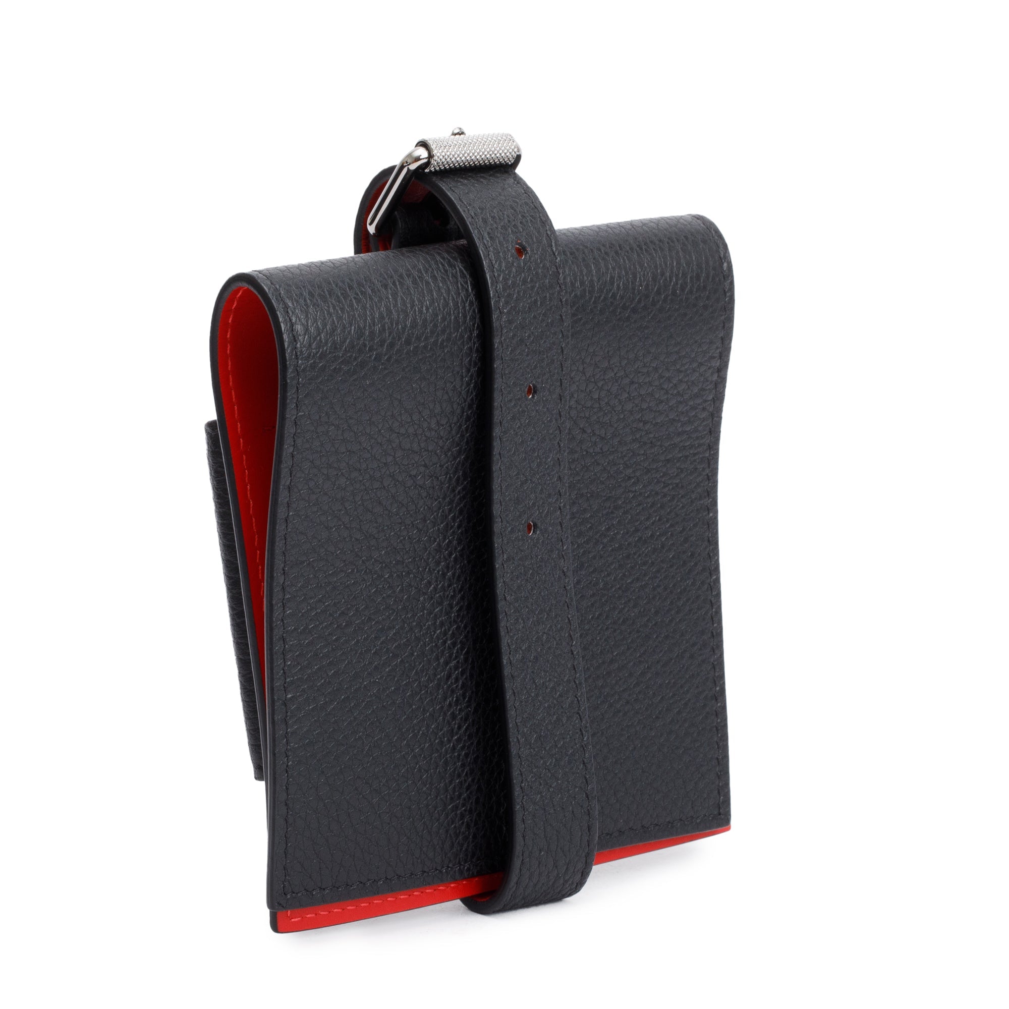 Christian Louboutin Black/Red Leather Multi M Carlos Card Holder