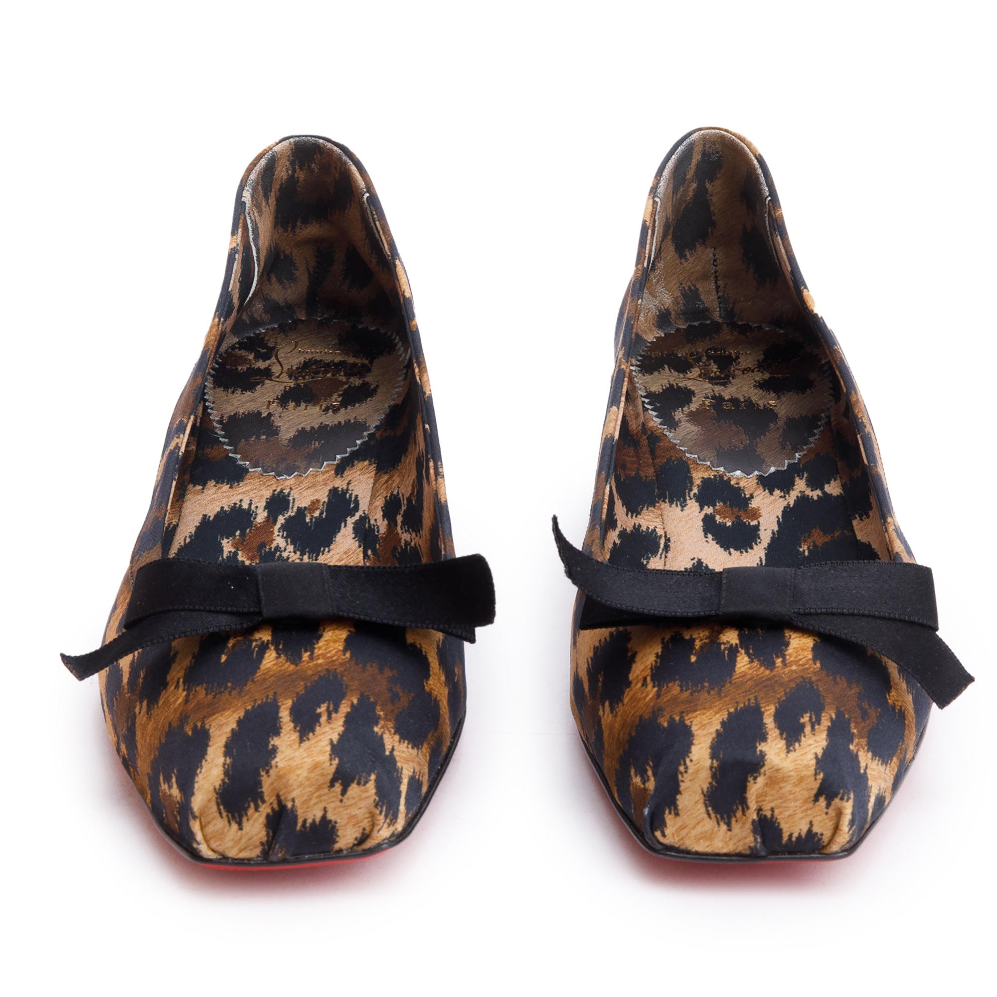 Christian Louboutin Brown Leopard Print Mamaflirt 30 Flat Shoes, Size 41.5 w/ Box