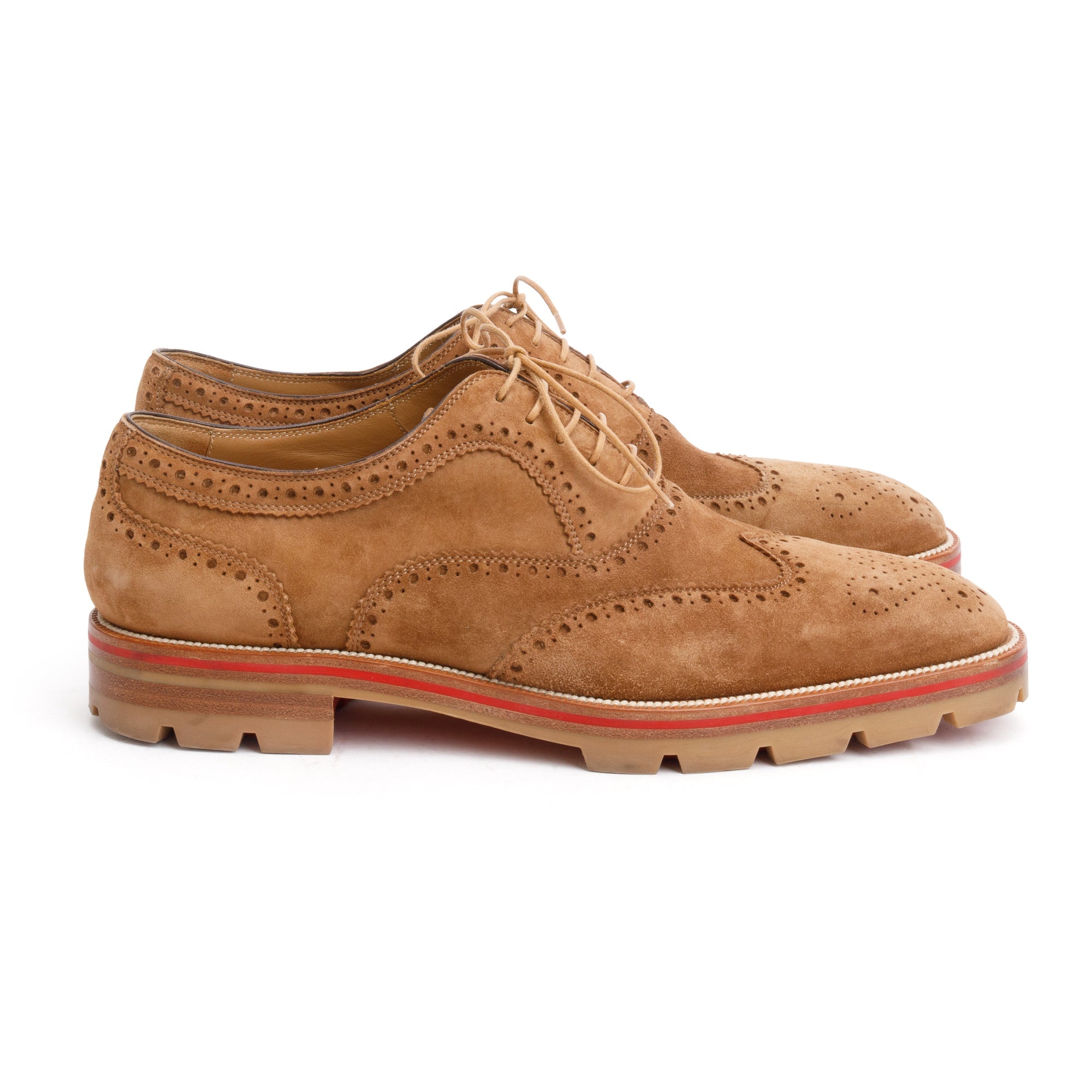 Christian Louboutin Brown Veau Velours Mens Charlie Me Oxfords