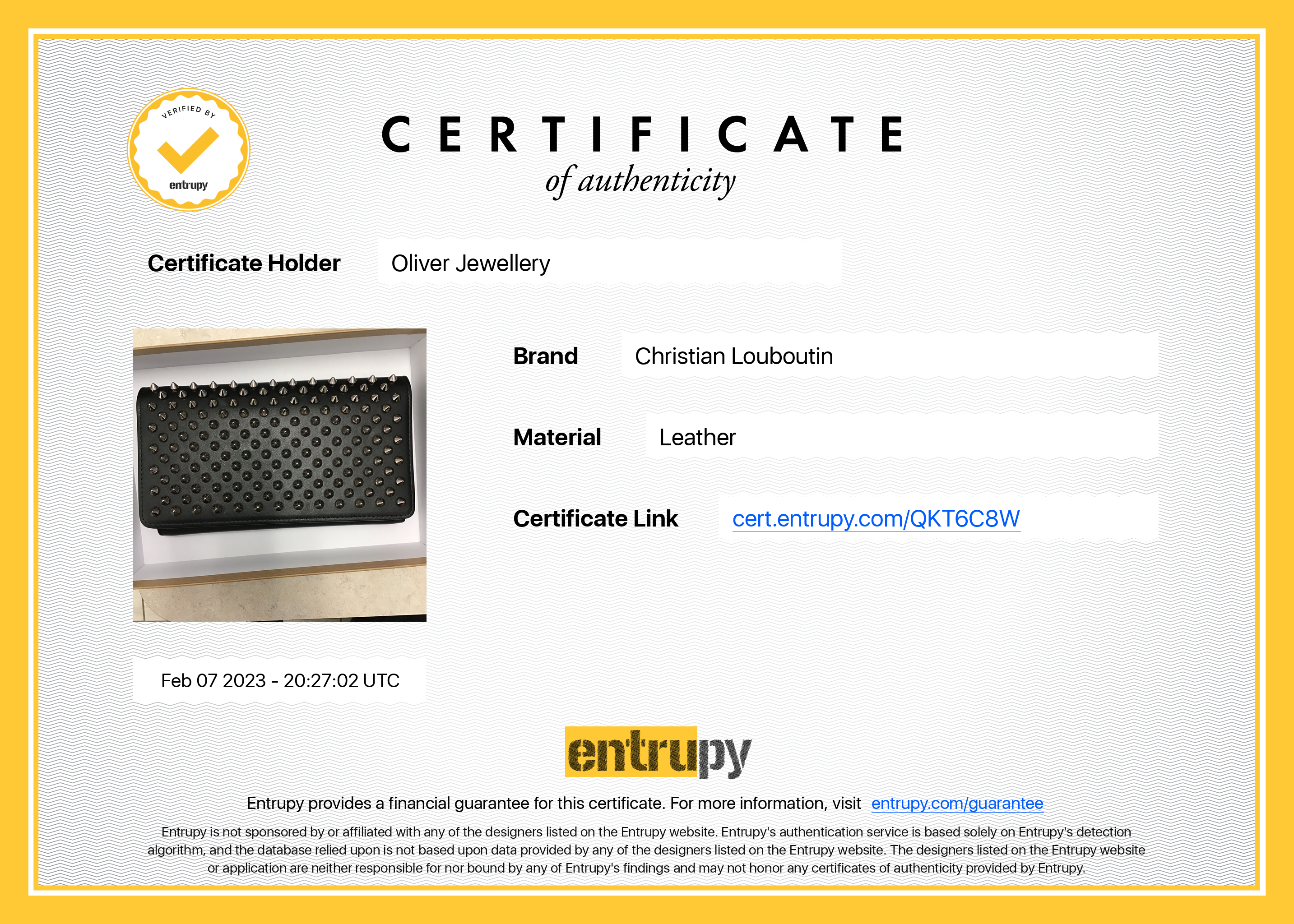 Christian Louboutin Macaron Spike Flap Wallet w/ Box & Receipt