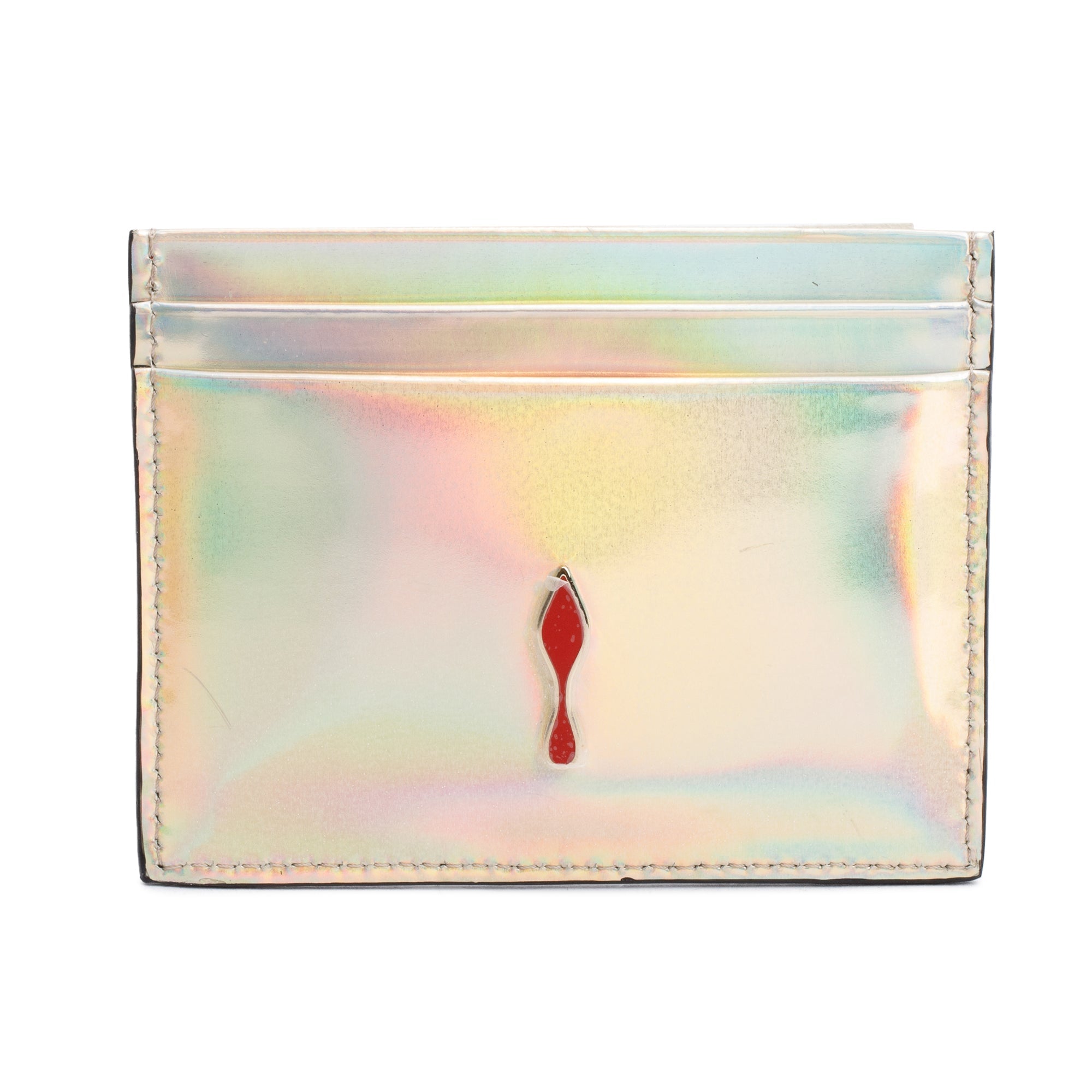 Christian Louboutin Metallic Gold Calfskin Leather Kios Card Holder