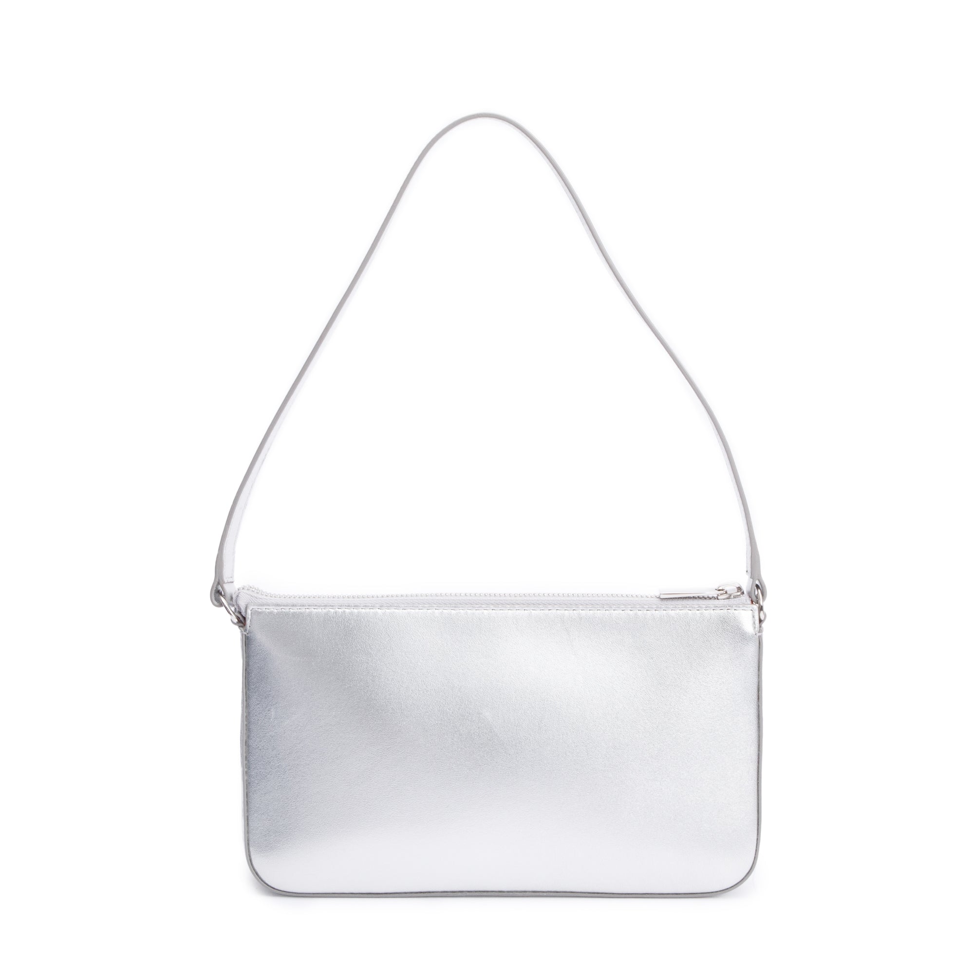 Christian Louboutin Metallic Silver Calfskin Leather Loubila Shoulder Bag