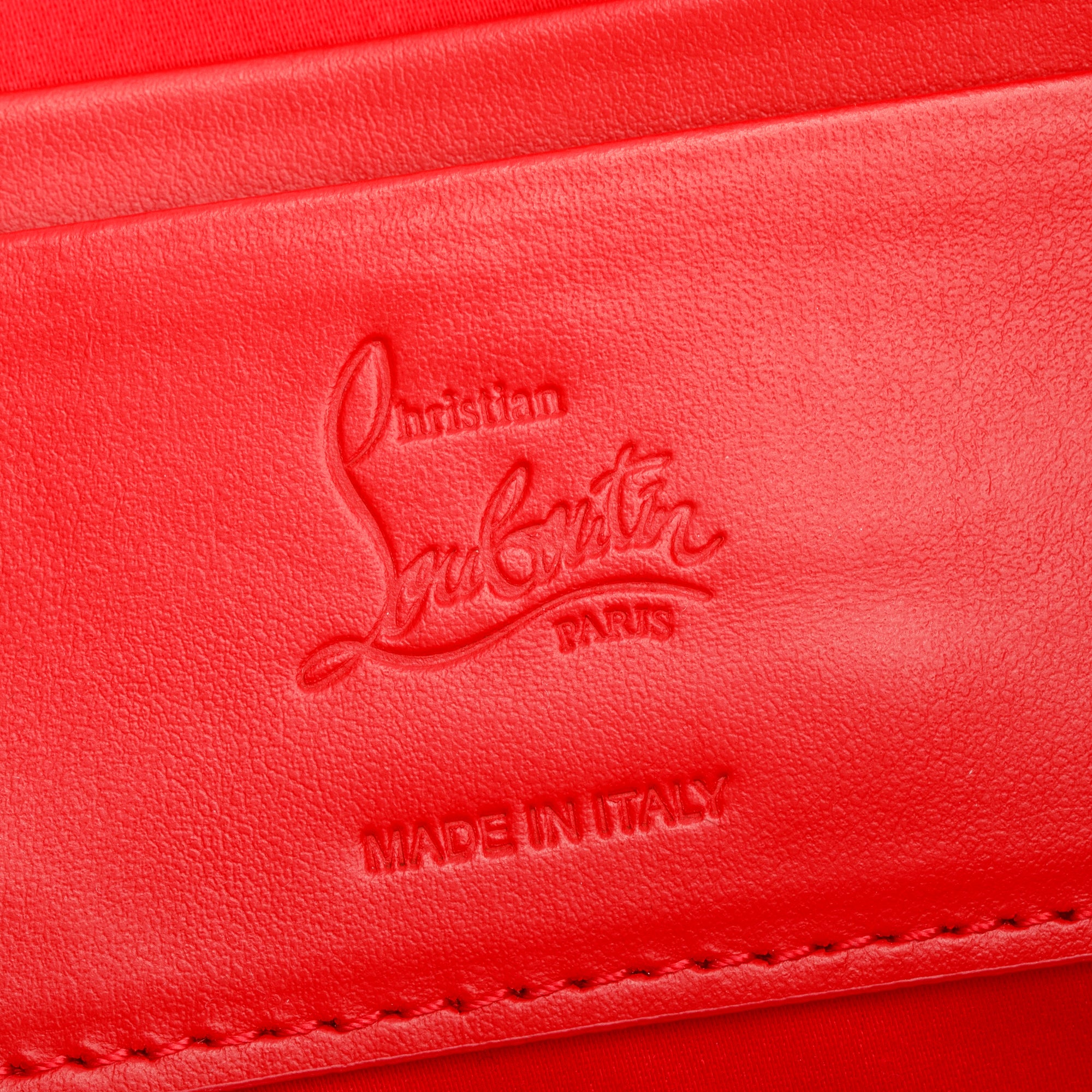 Christian Louboutin Metallic Silver Calfskin Leather Loubila Shoulder Bag