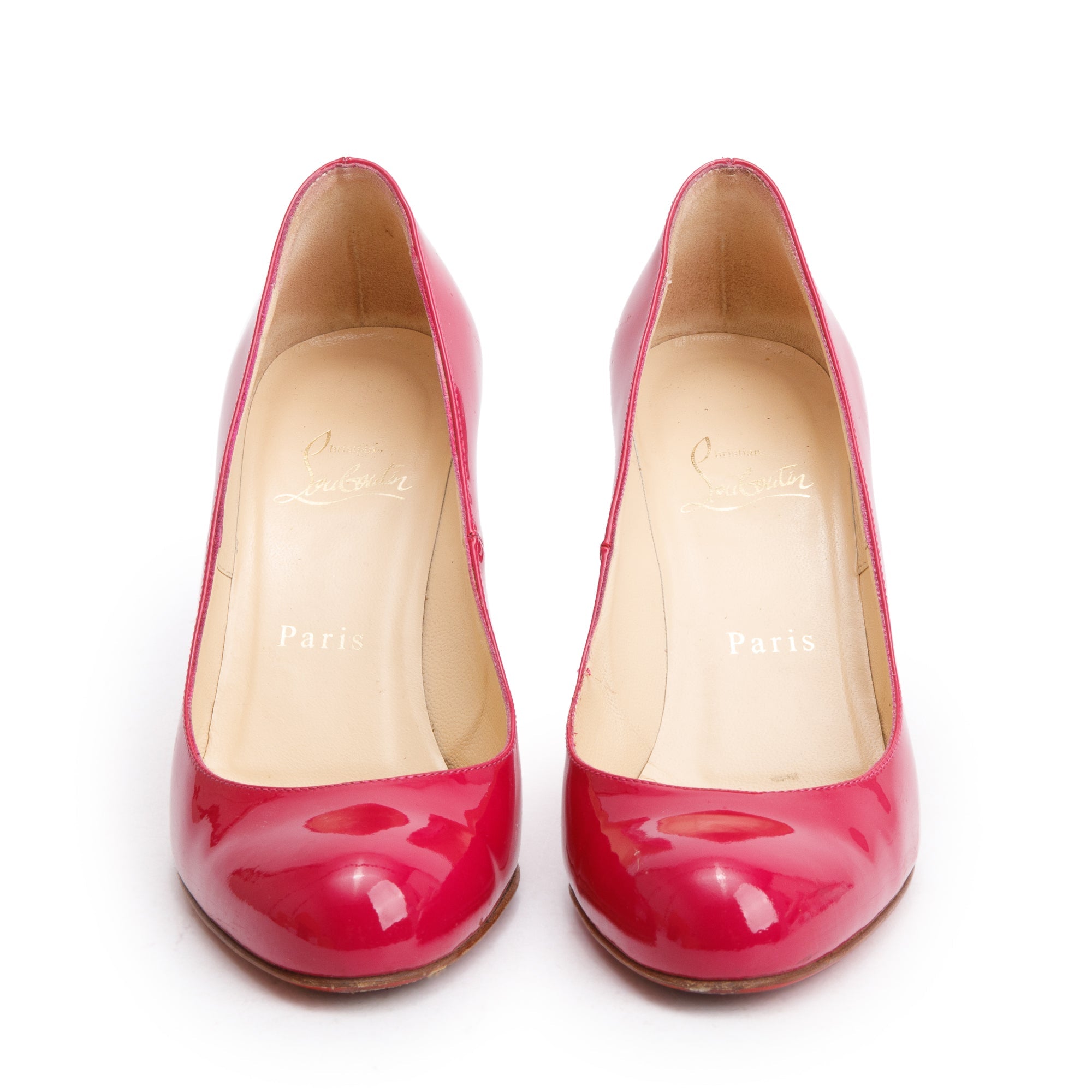 Christian Louboutin Pink Patent Leather New Simple 85 Pumps, Size 36.5 w/ Box