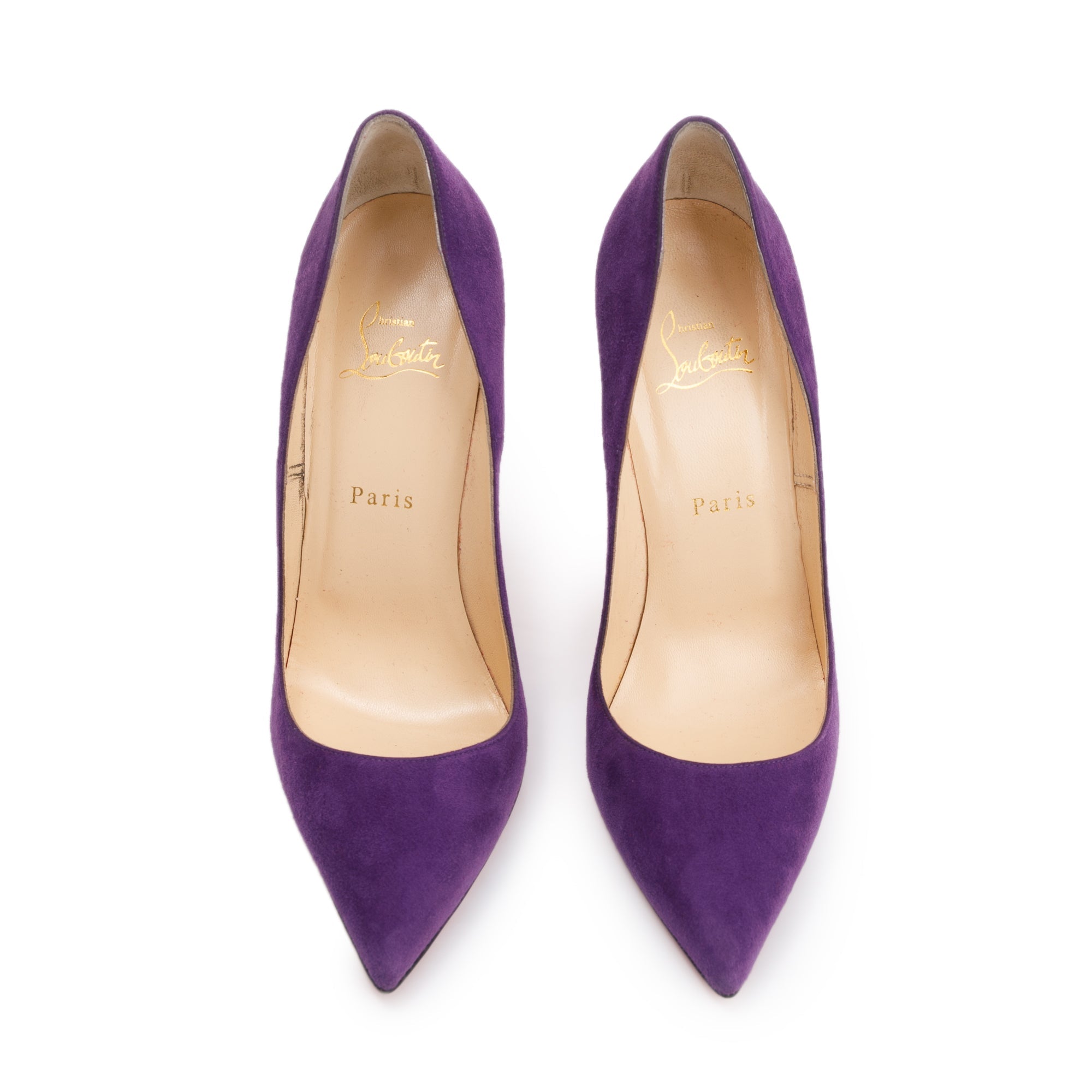 Christian Louboutin Purple Suede So Kate 120 Pumps, Size 40 w/ Box