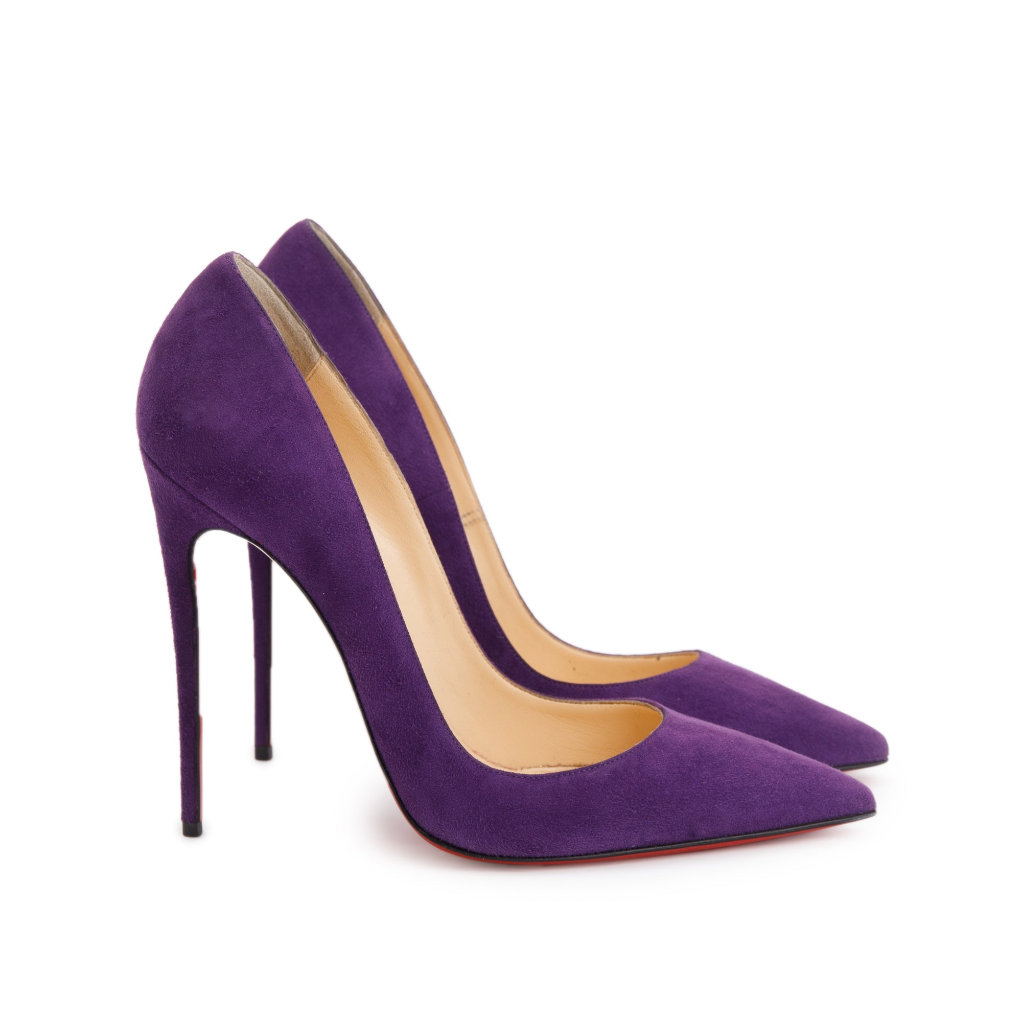 Christian Louboutin Purple Suede So Kate 120 Pumps, Size 40 w/ Box