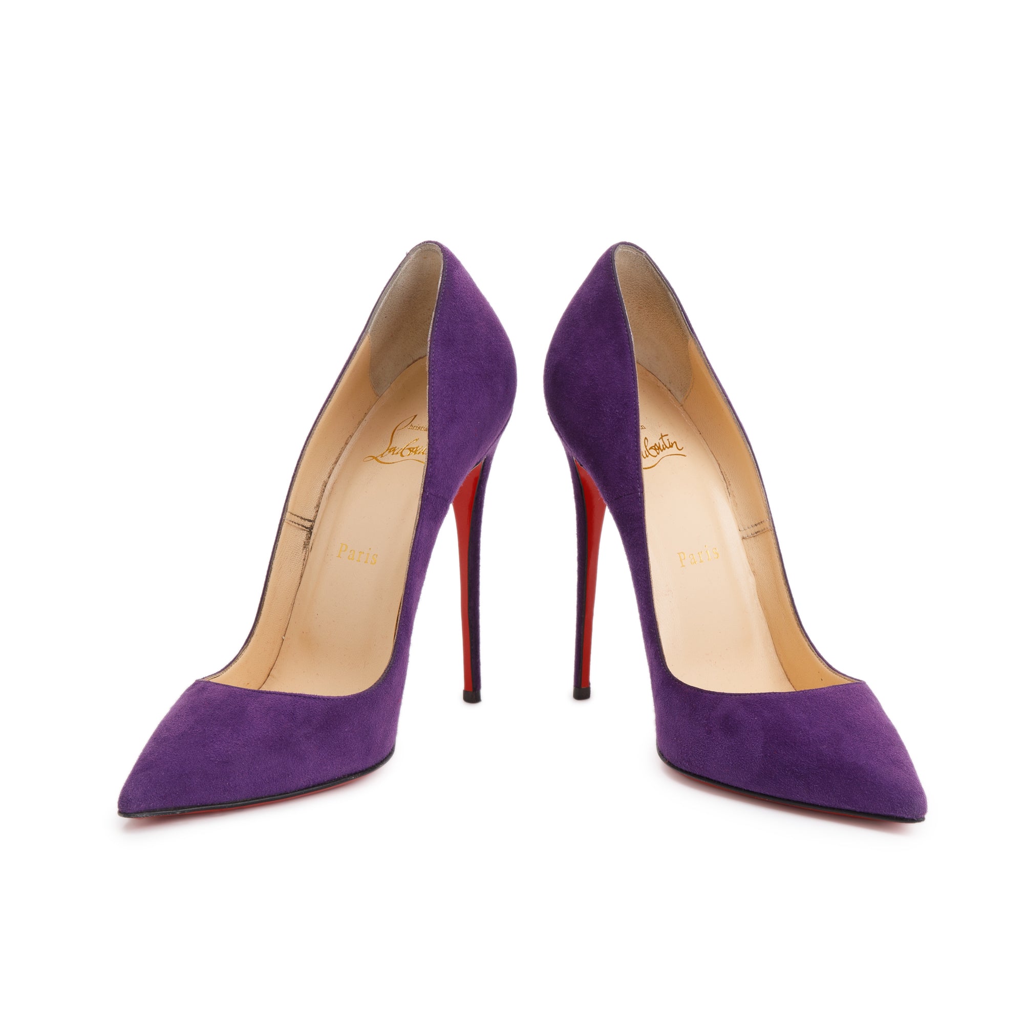 Christian Louboutin Purple Suede So Kate 120 Pumps, Size 40 w/ Box