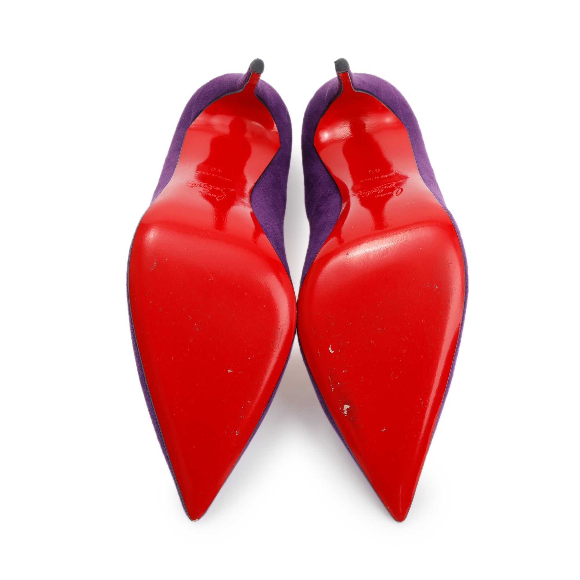 Christian Louboutin Purple Suede So Kate 120 Pumps, Size 40 w/ Box