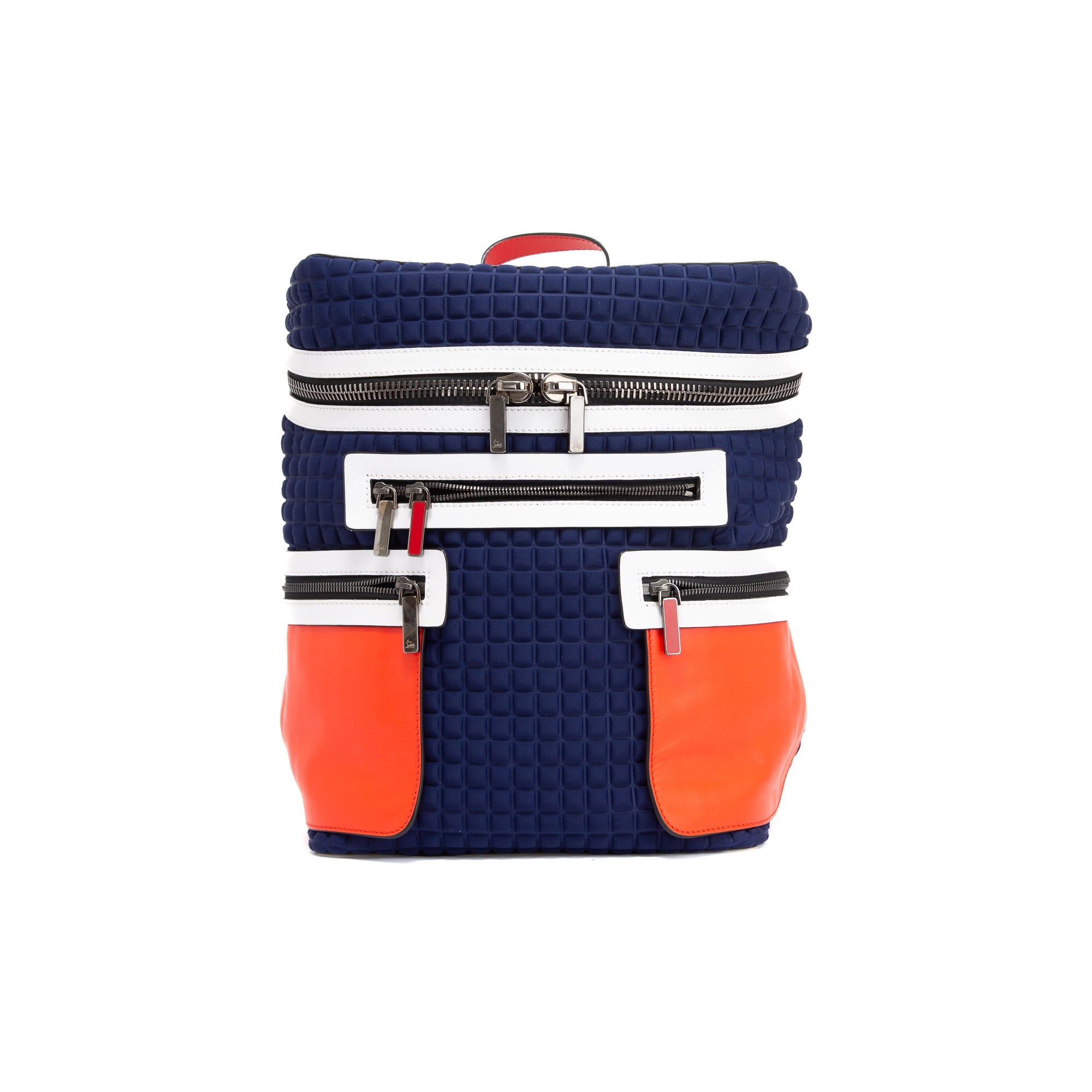 Christian Louboutin Quilted Neoprene Leather Trimmed Backpack