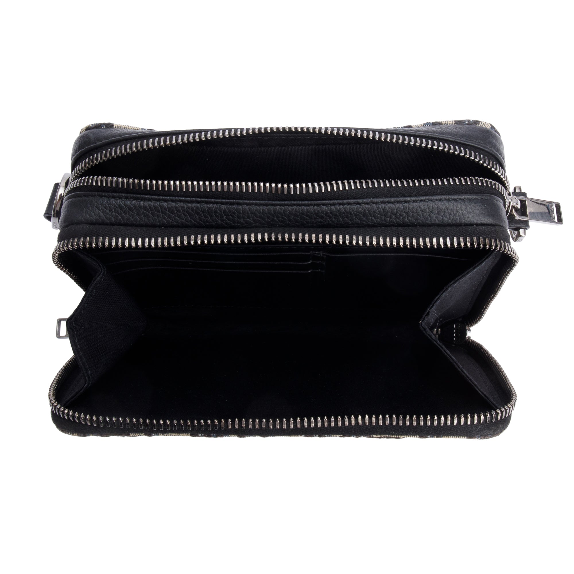 Christion Dior 2023 Oblique Jacquard Zipped Pouch Crossbody w/ Box, Receipt & Strap