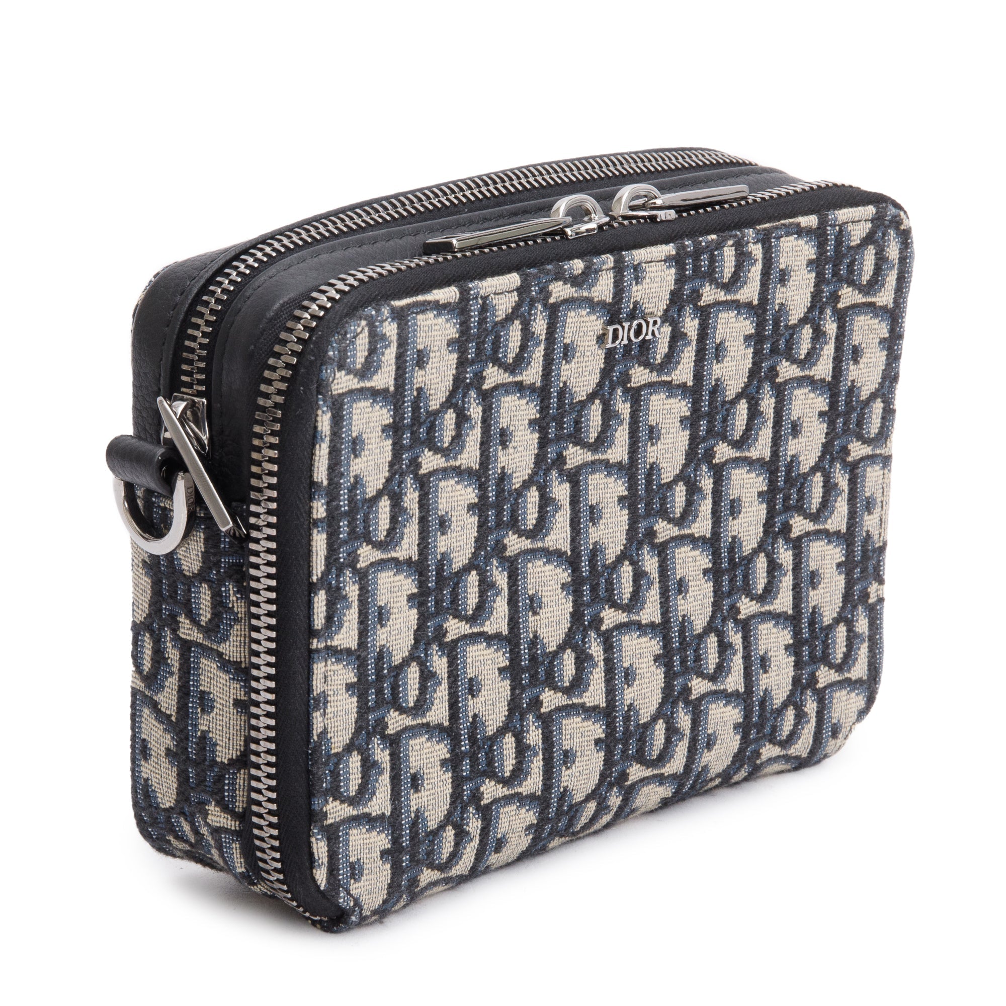 Christion Dior 2024 Oblique Jacquard Zipped Pouch w/ Receipt