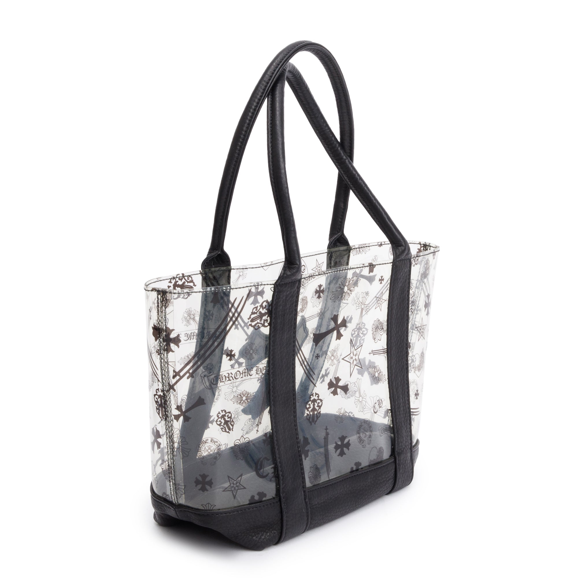 Chrome Hearts Black Leather Printed PVC Cross Tote – OLIVER