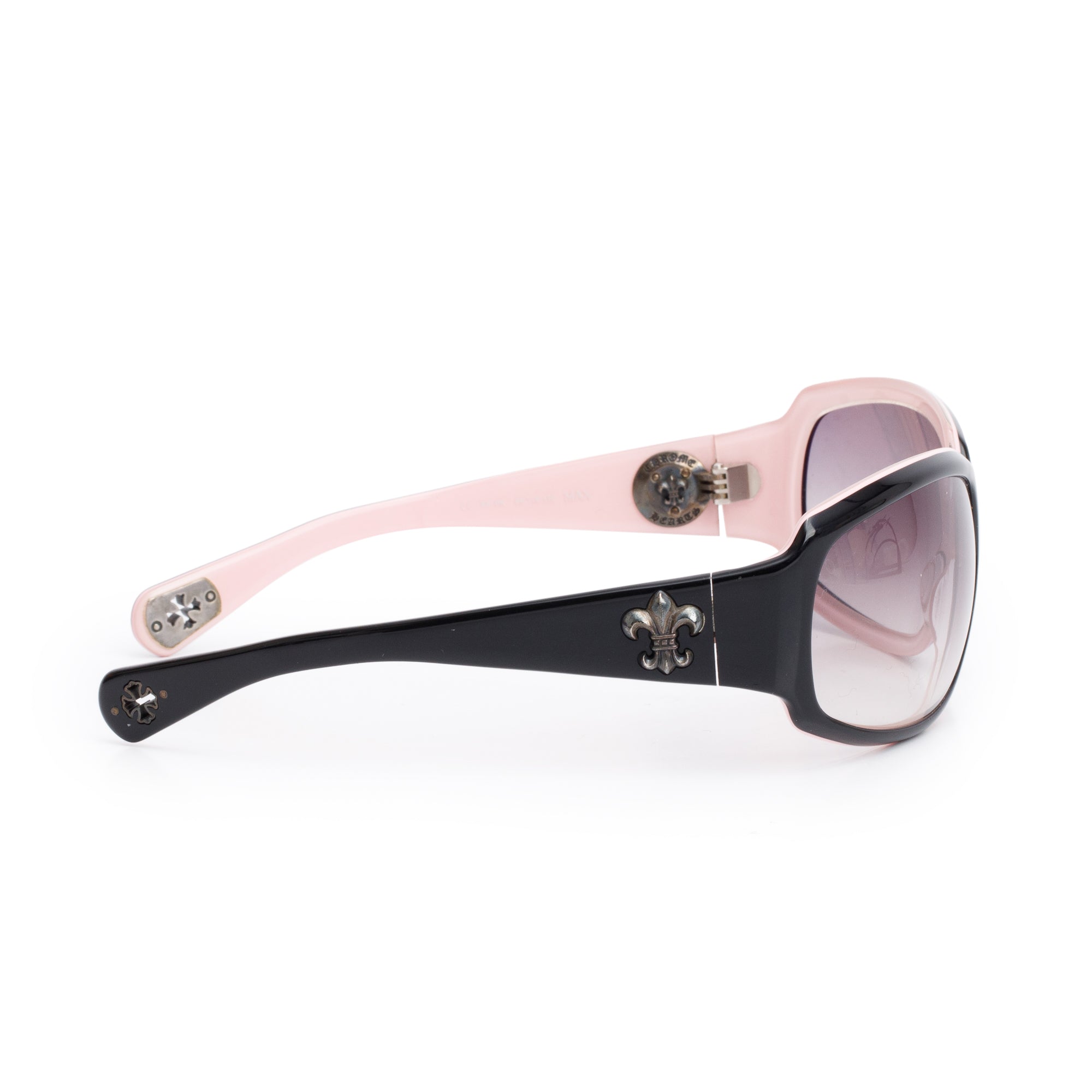 Chrome Hearts Black/Pink Acetate MAX Shield Sunglasses w/ Case