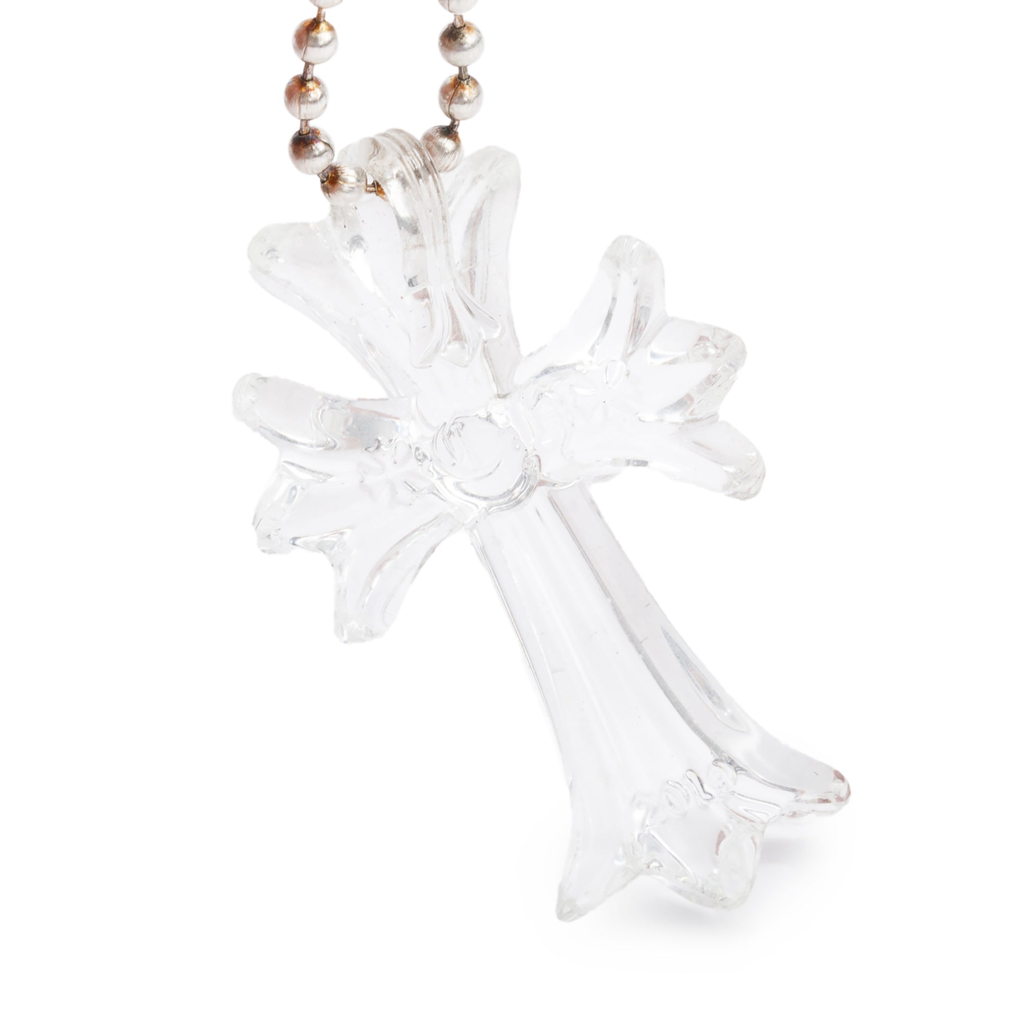 Chrome Hearts Rubber Silichrome Cross Pendant Necklace