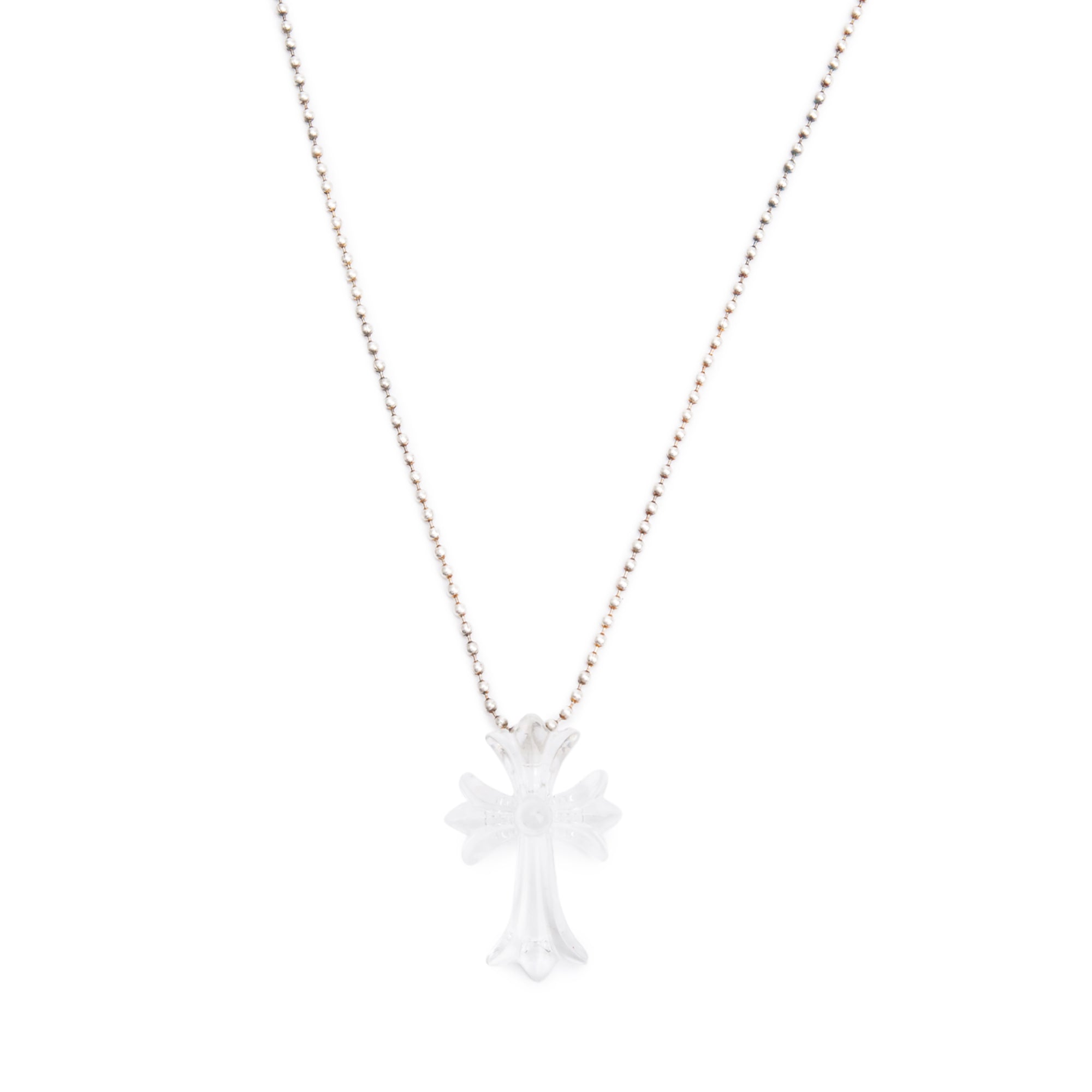 Chrome Hearts Rubber Silichrome Cross Pendant Necklace