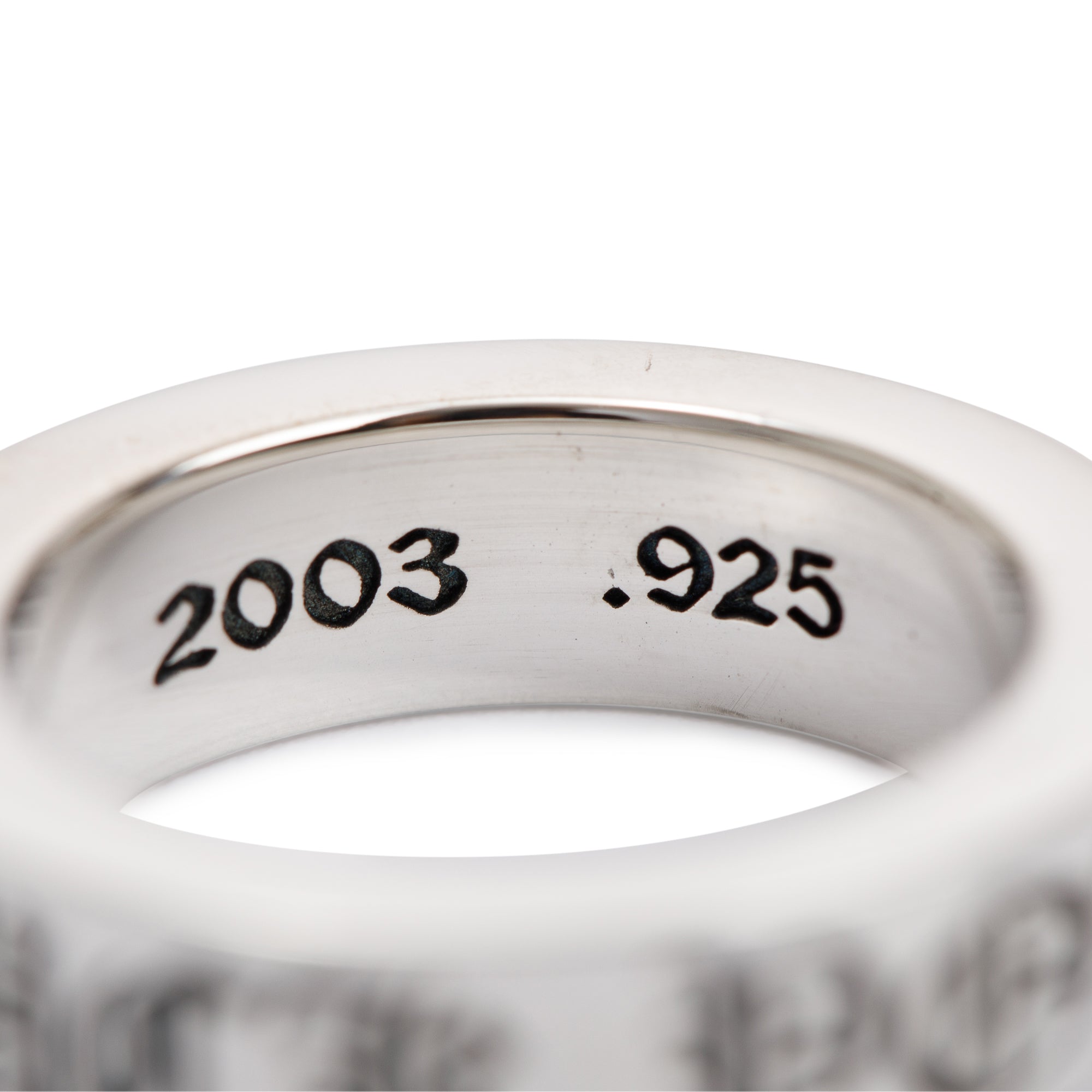 Chrome Hearts Sterling Silver Explicit Space 6 MM Band Ring, Size