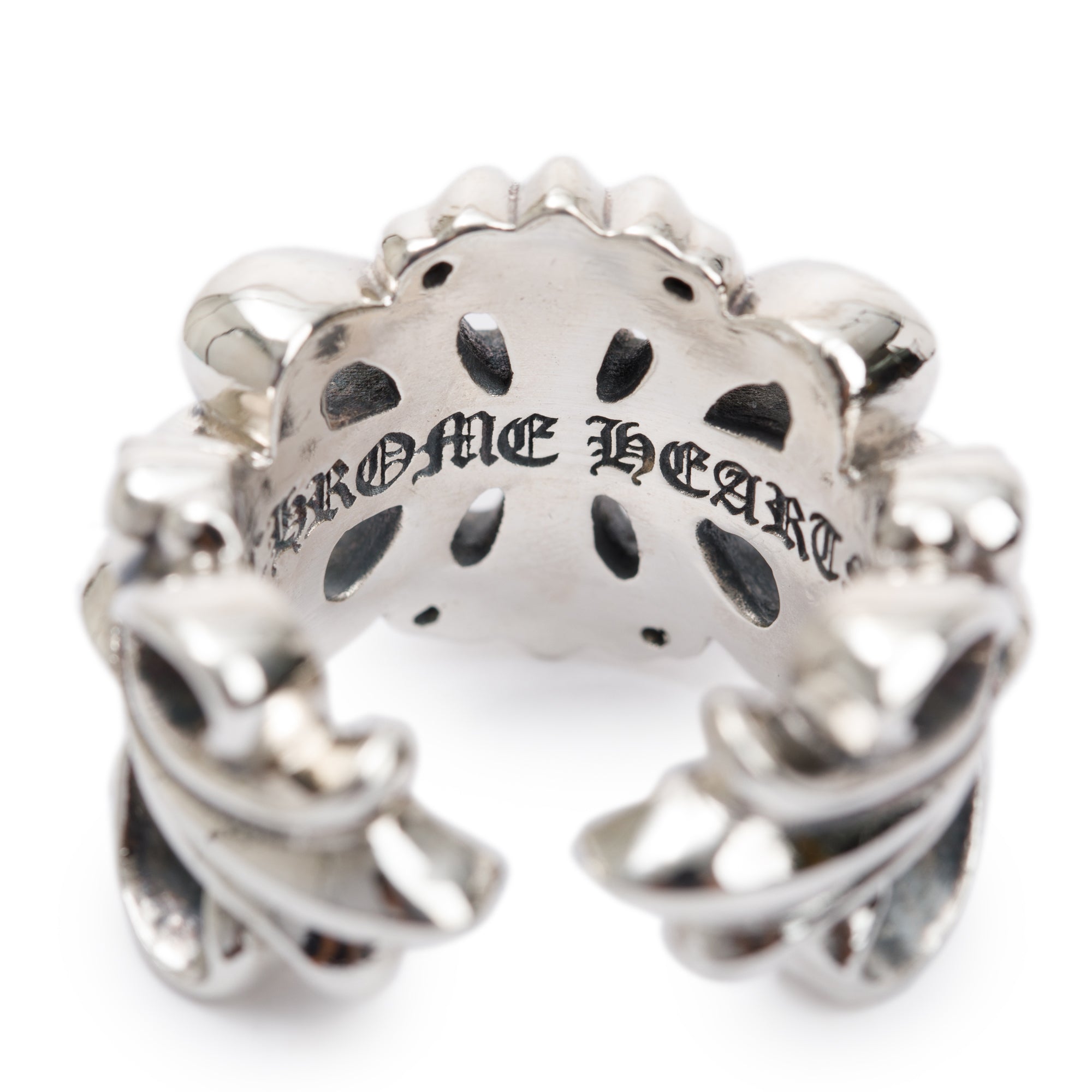 Chrome Hearts Sterling Silver Maltese Cross Open Ring, Size 7.5