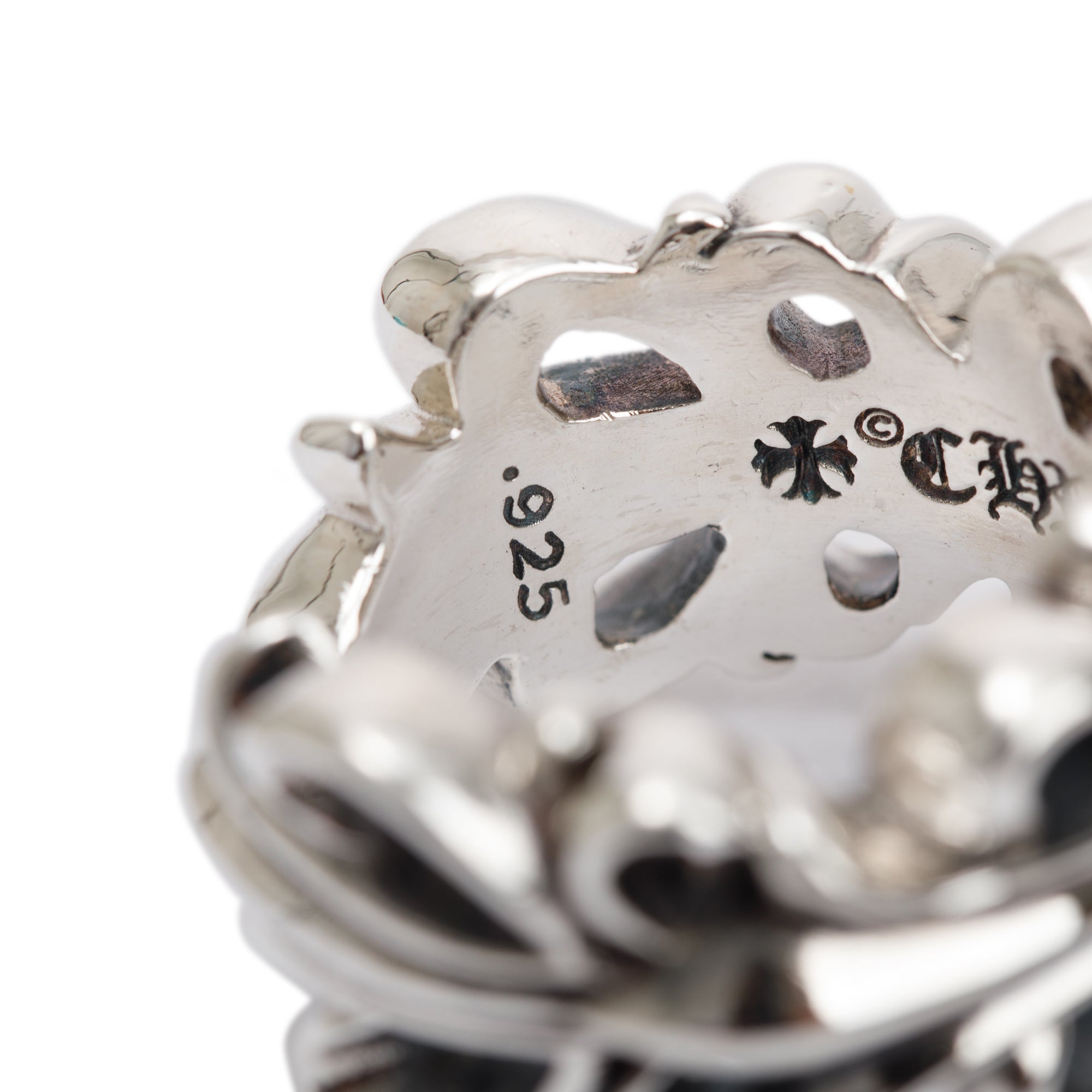 Chrome Hearts Sterling Silver Maltese Cross Open Ring, Size 7.5