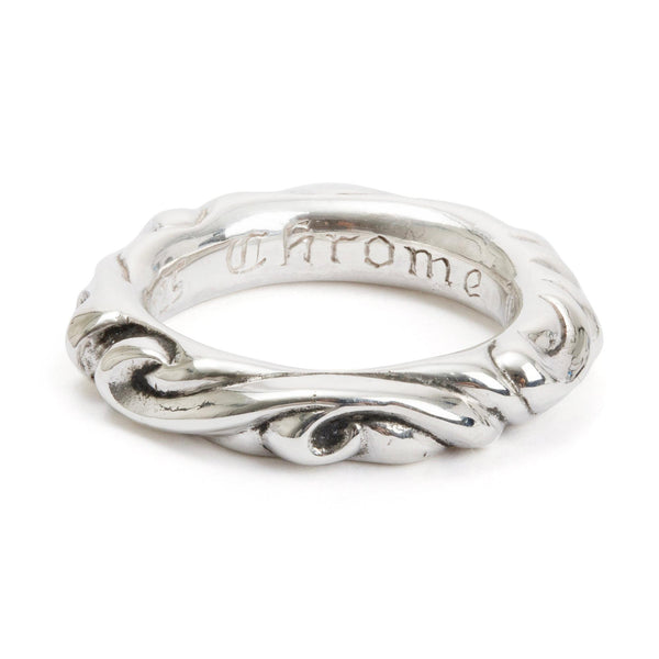 Chrome Hearts Sterling Silver Scroll Band Ring, Size 5 – OLIVER'S