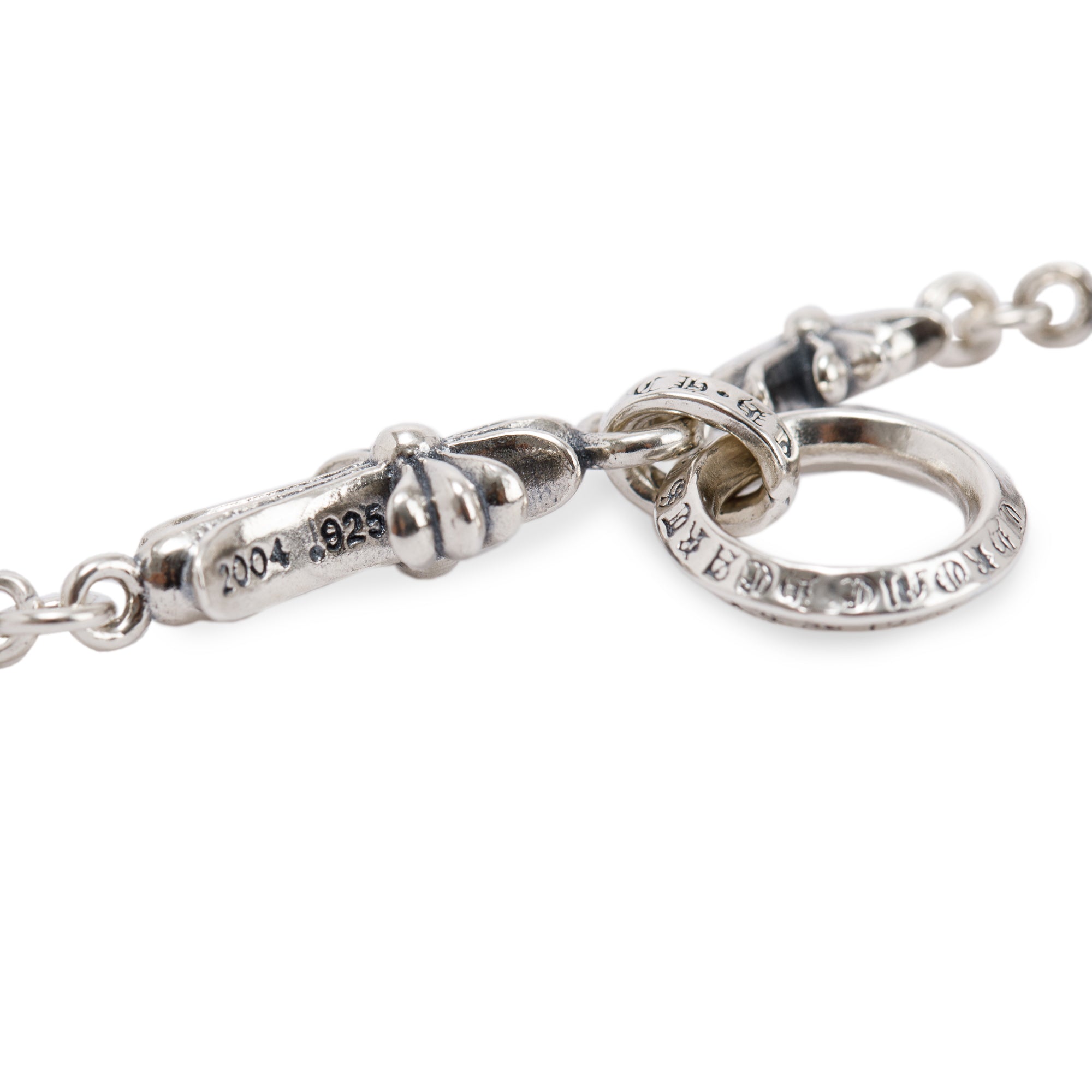 Chrome Hearts Sterling Silver Tiny Cross Link Necklace