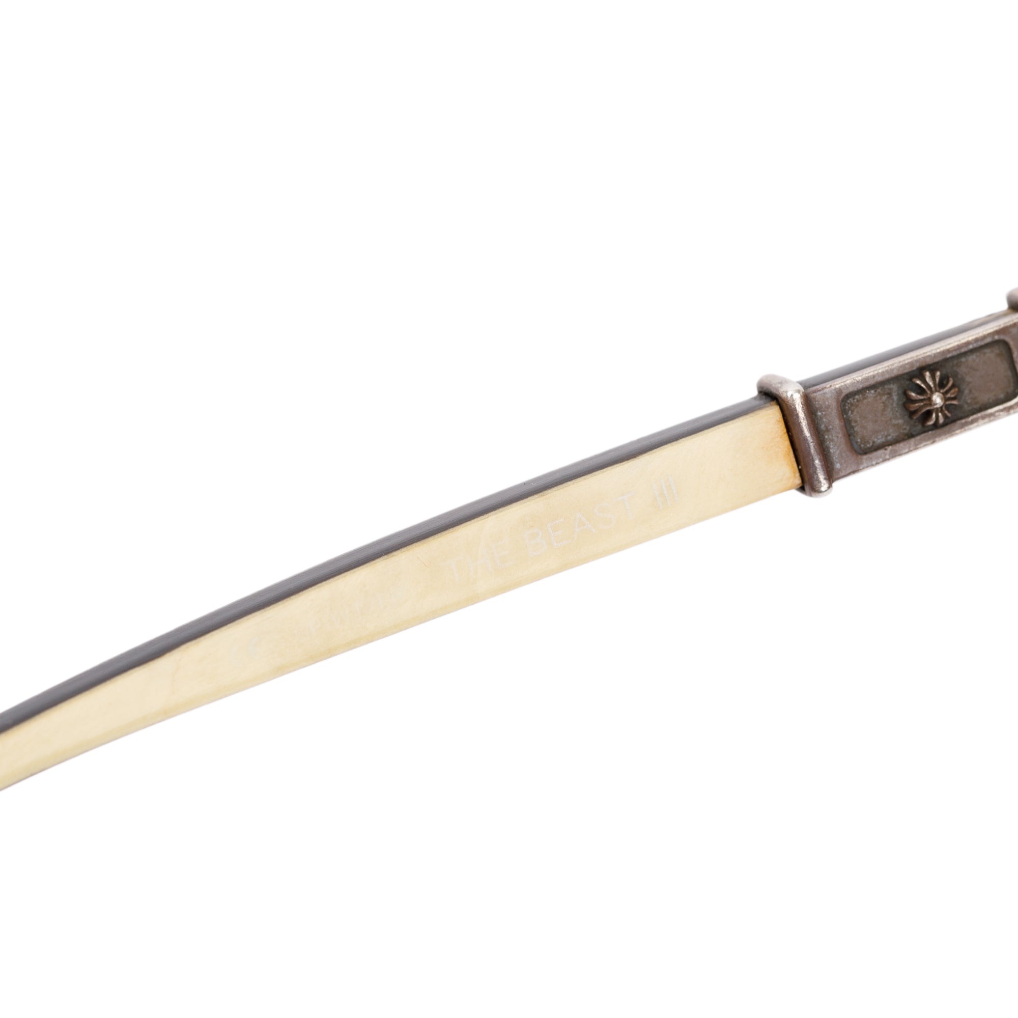 Chrome Hearts The Beast III Square Aviator Sunglasses w/ Case