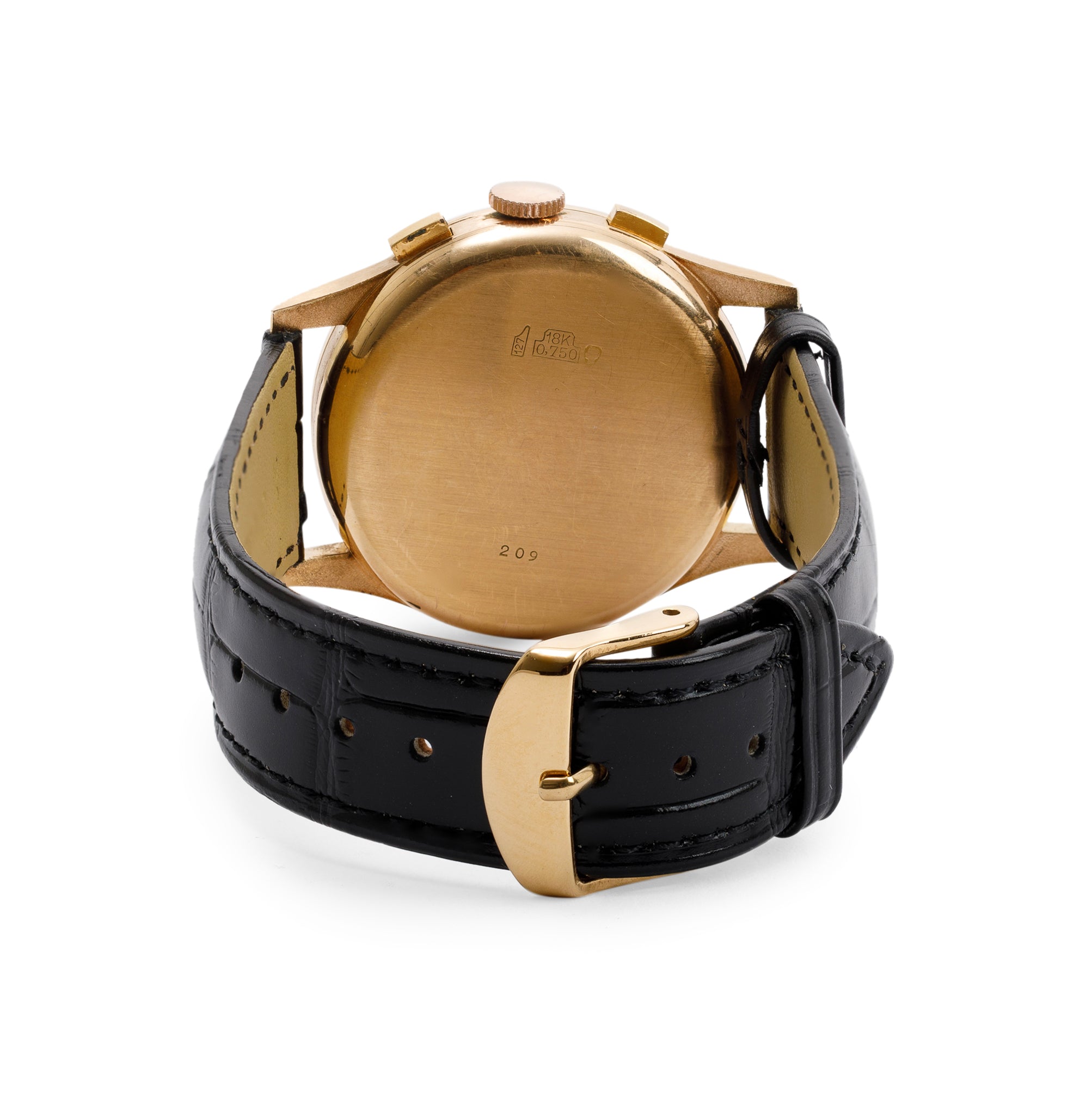 Chronographe Suisse Vintage 18k Rose Gold Antimagnetique 38 MM Watch