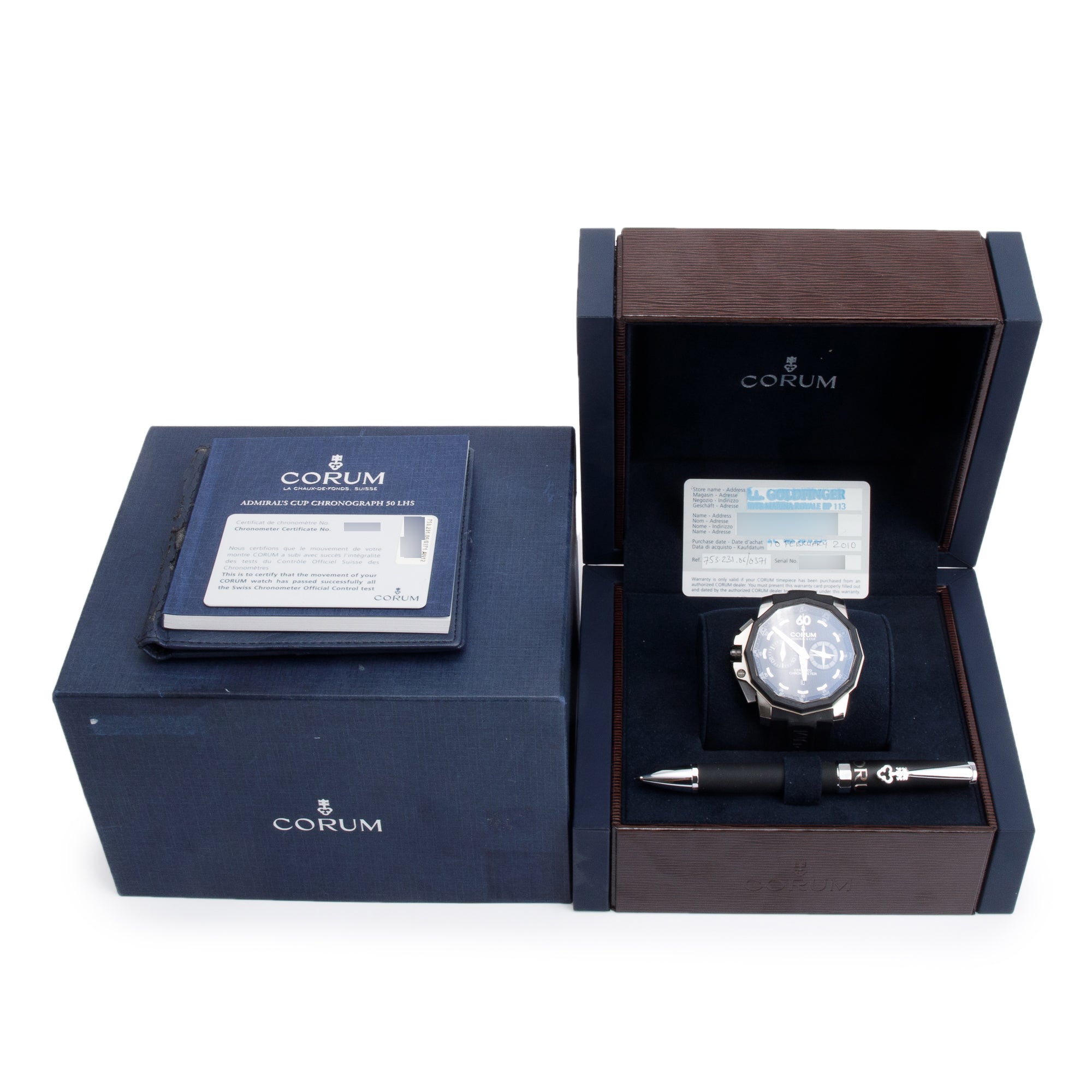 Corum Limited Edition Titanium Admiral's Cup Seafender 50 MM LHS Chronograph Automatic w/ Box & Papers