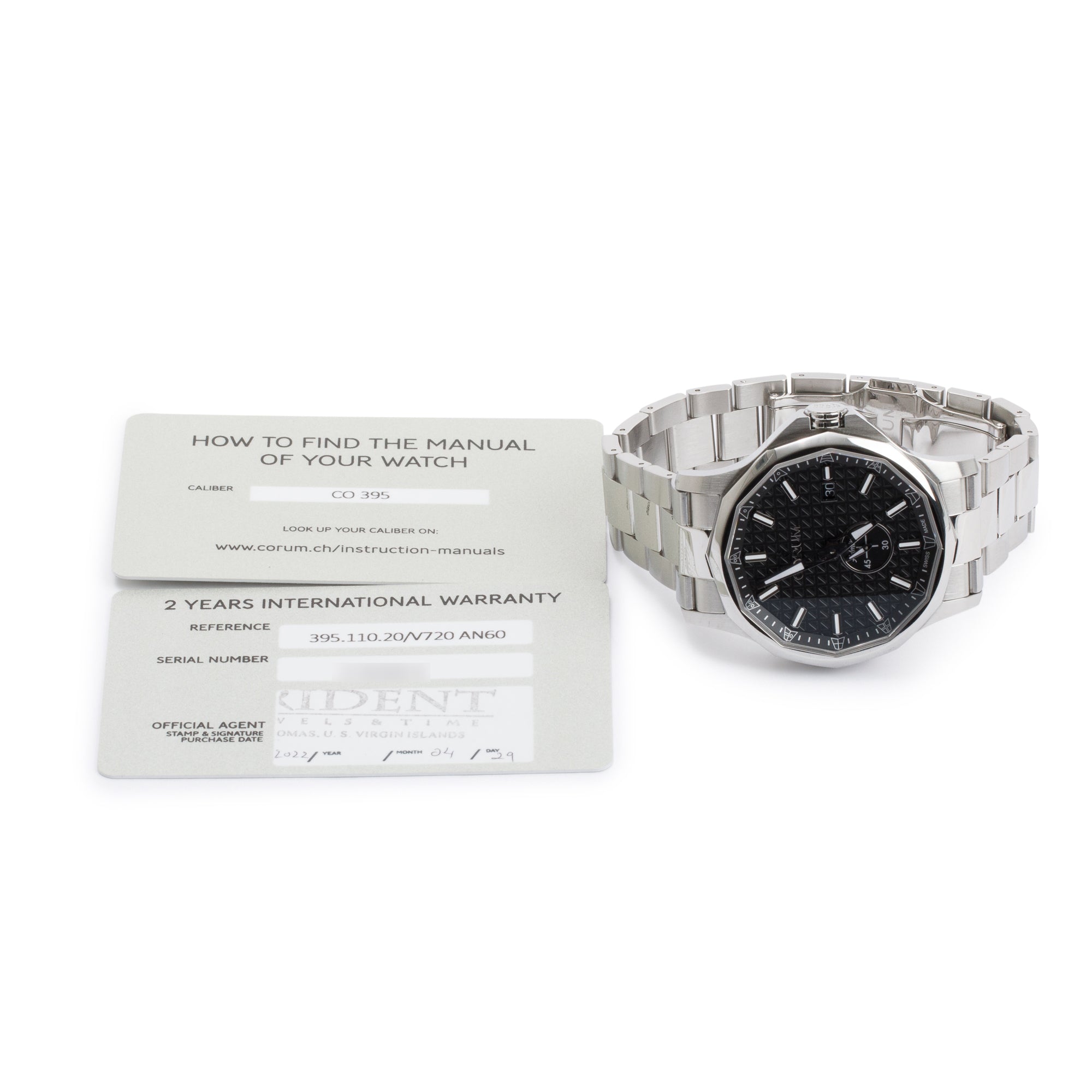 Corum Stainless Steel Admiral 42 MM Automatic Watch w/ Papers