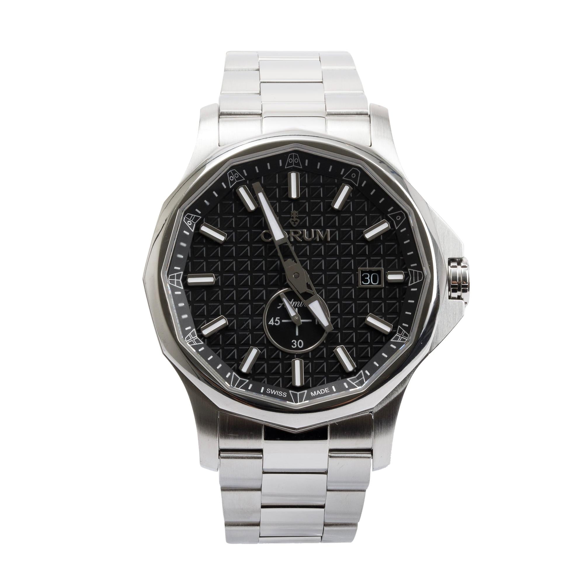 Corum Stainless Steel Admiral 42 MM Automatic Watch w/ Papers