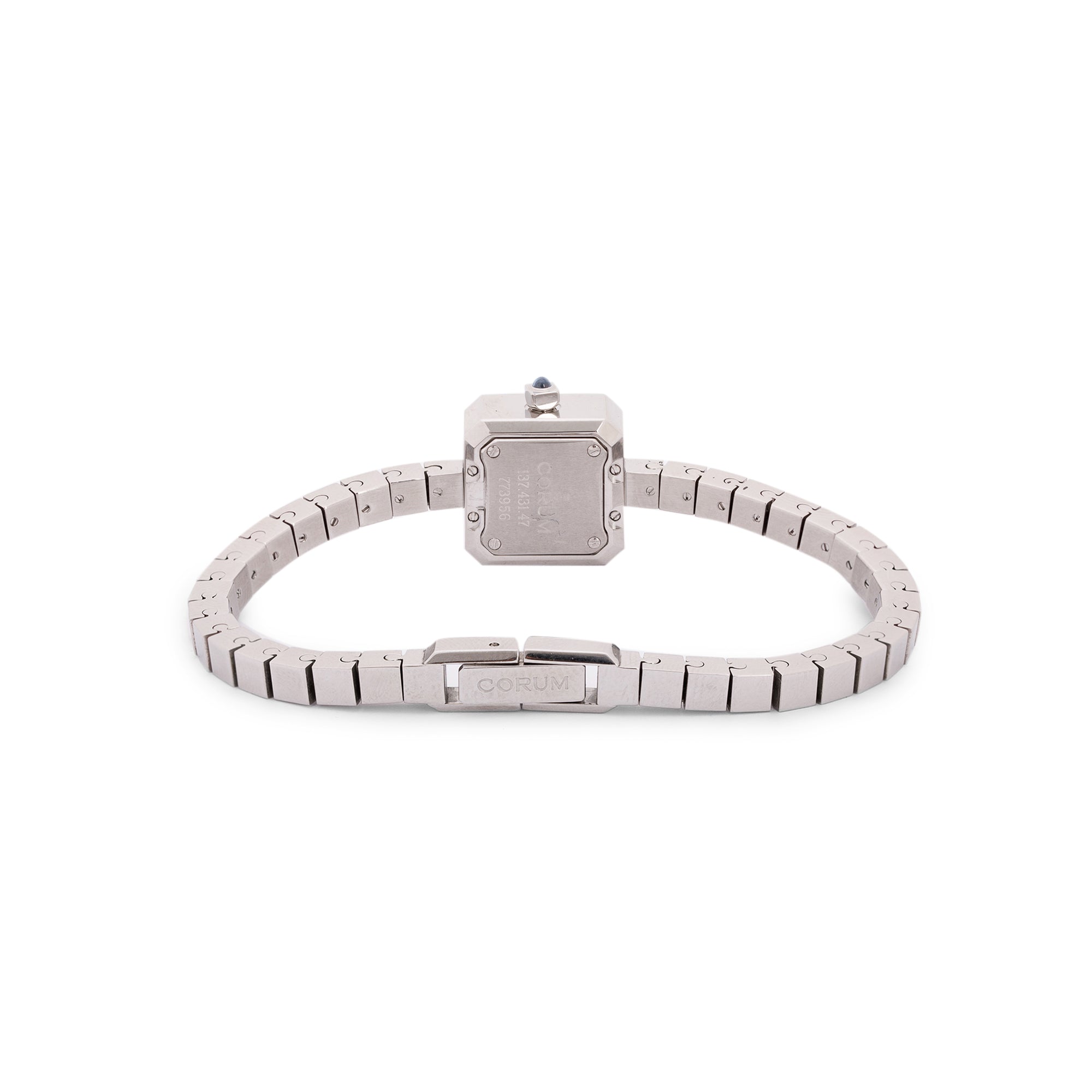 Corum Sugar Cube Diamond Bezel Quartz Watch