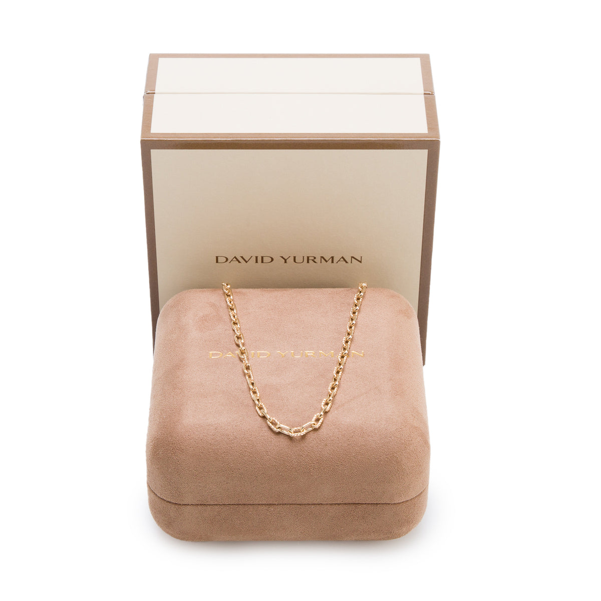 David Yurman 18k Yellow Gold 3 MM Madison Chain Necklace, 18" w/ Box