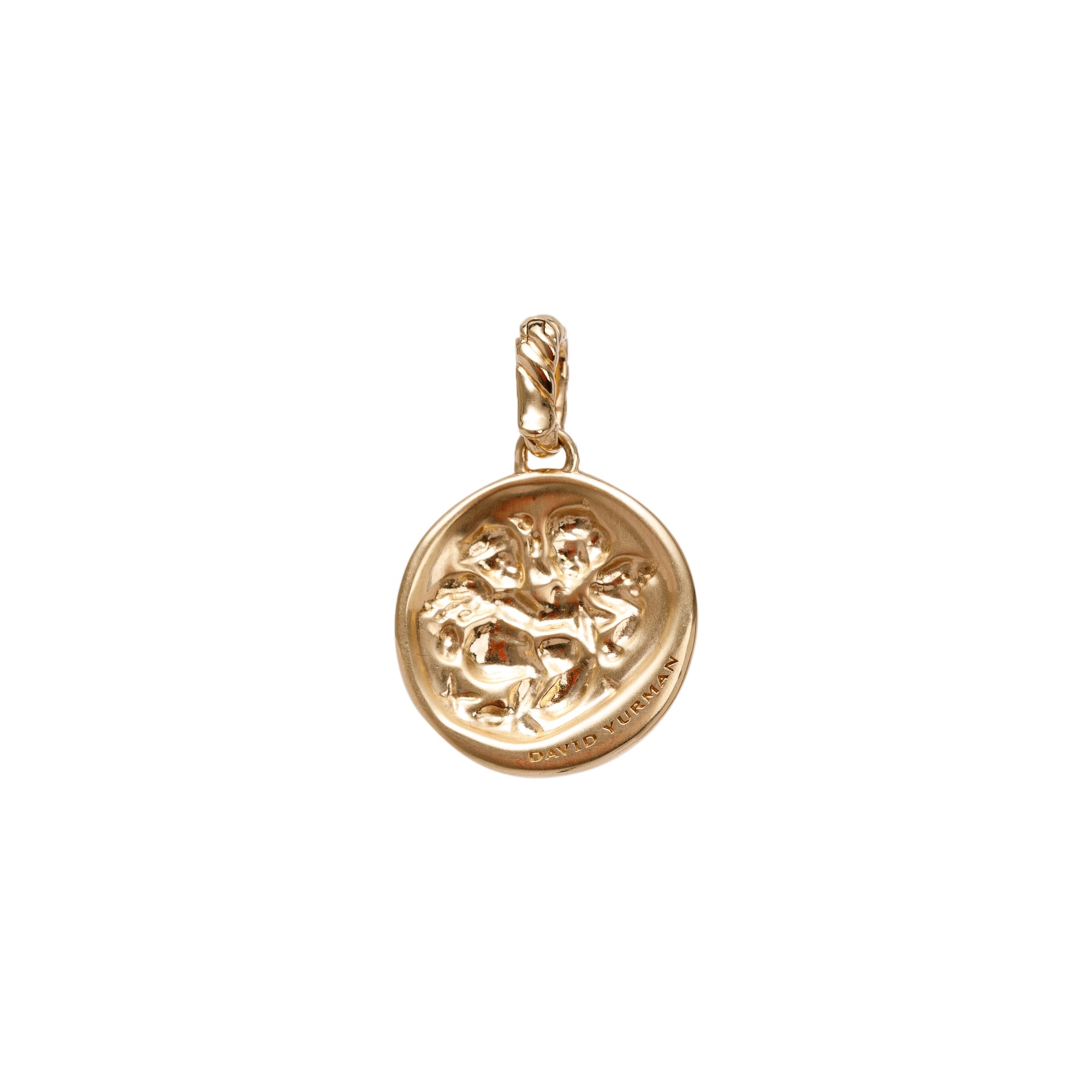 David Yurman 18k Gold Gemini Amulet Pendant with Diamonds w/ Box