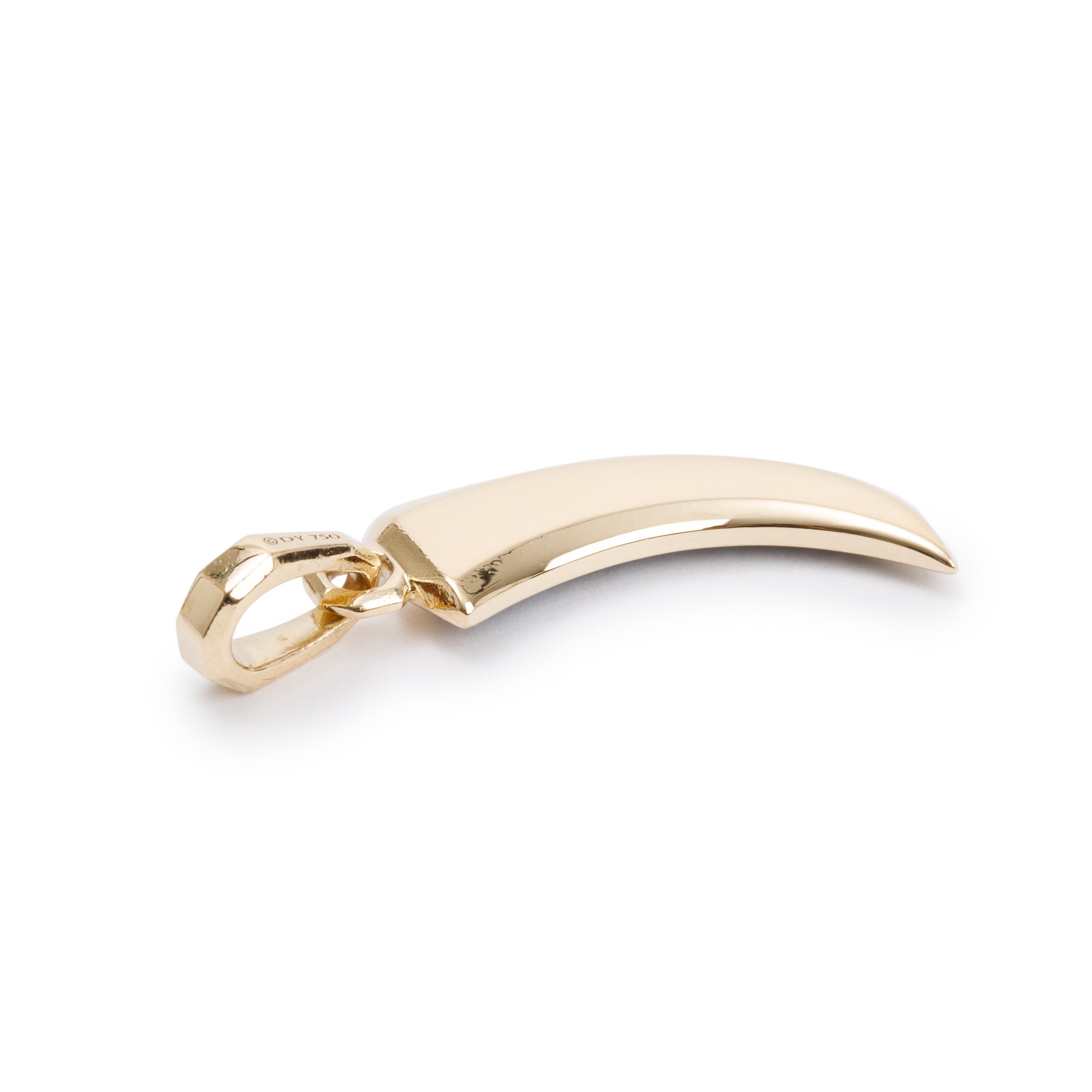 David Yurman 18k Yellow Gold Black Diamond Roman Claw Amulet w/ Box
