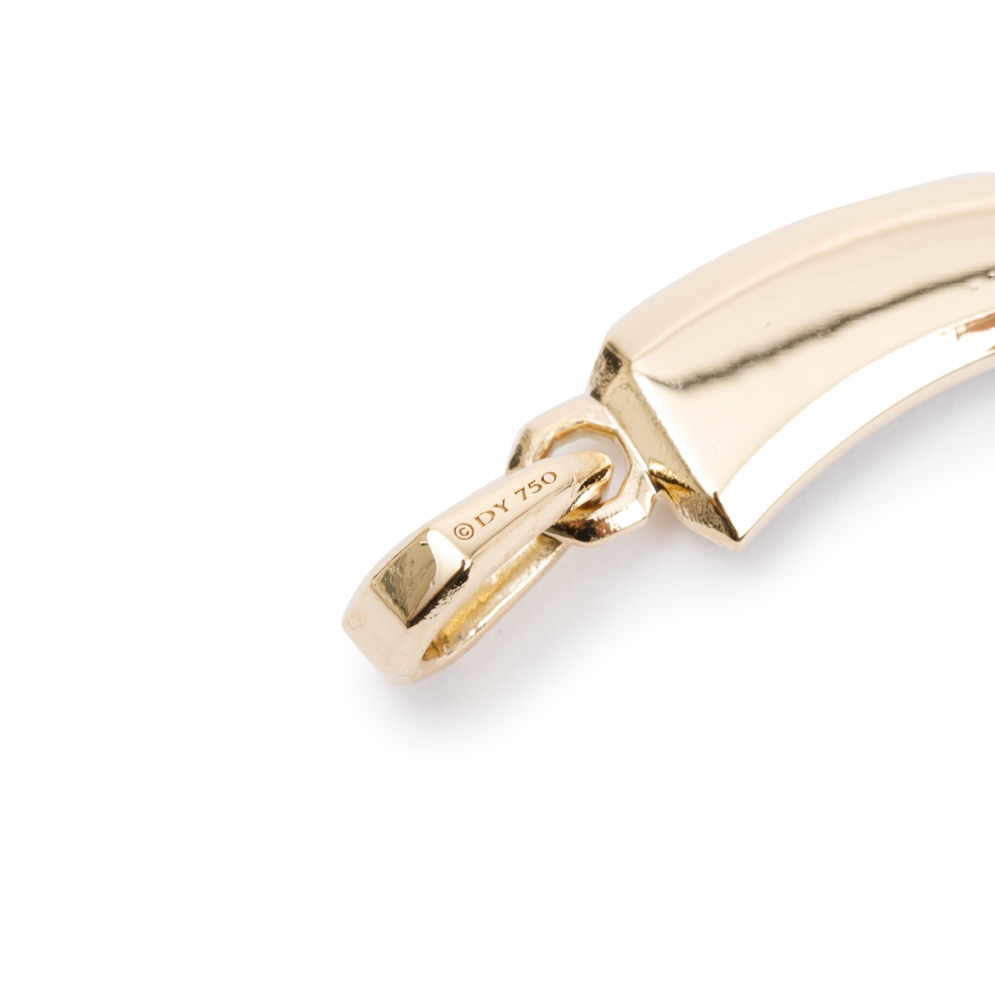 David Yurman 18k Yellow Gold Black Diamond Roman Claw Amulet w/ Box