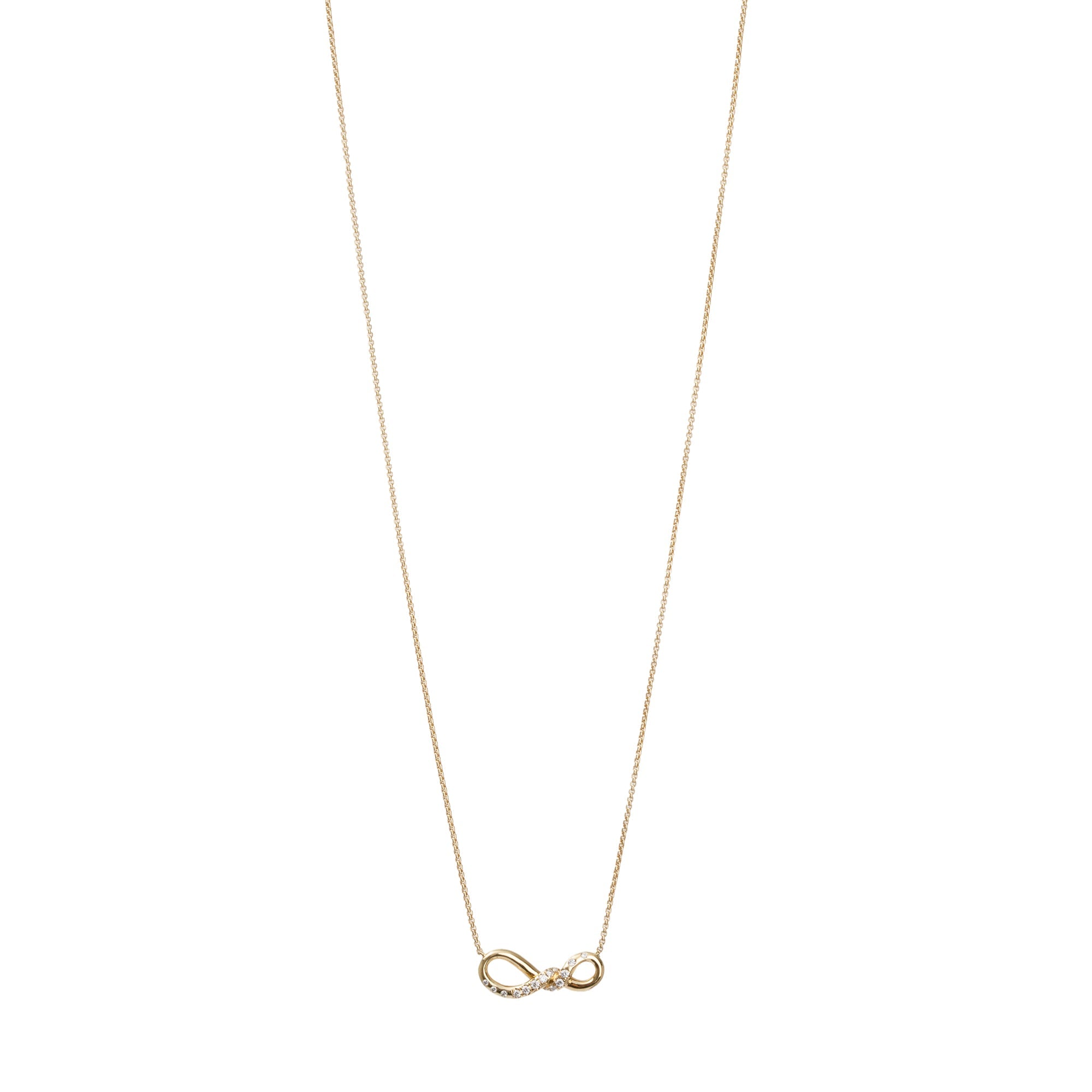 David Yurman 18k Yellow Gold Diamond Continuance Pendant Necklace