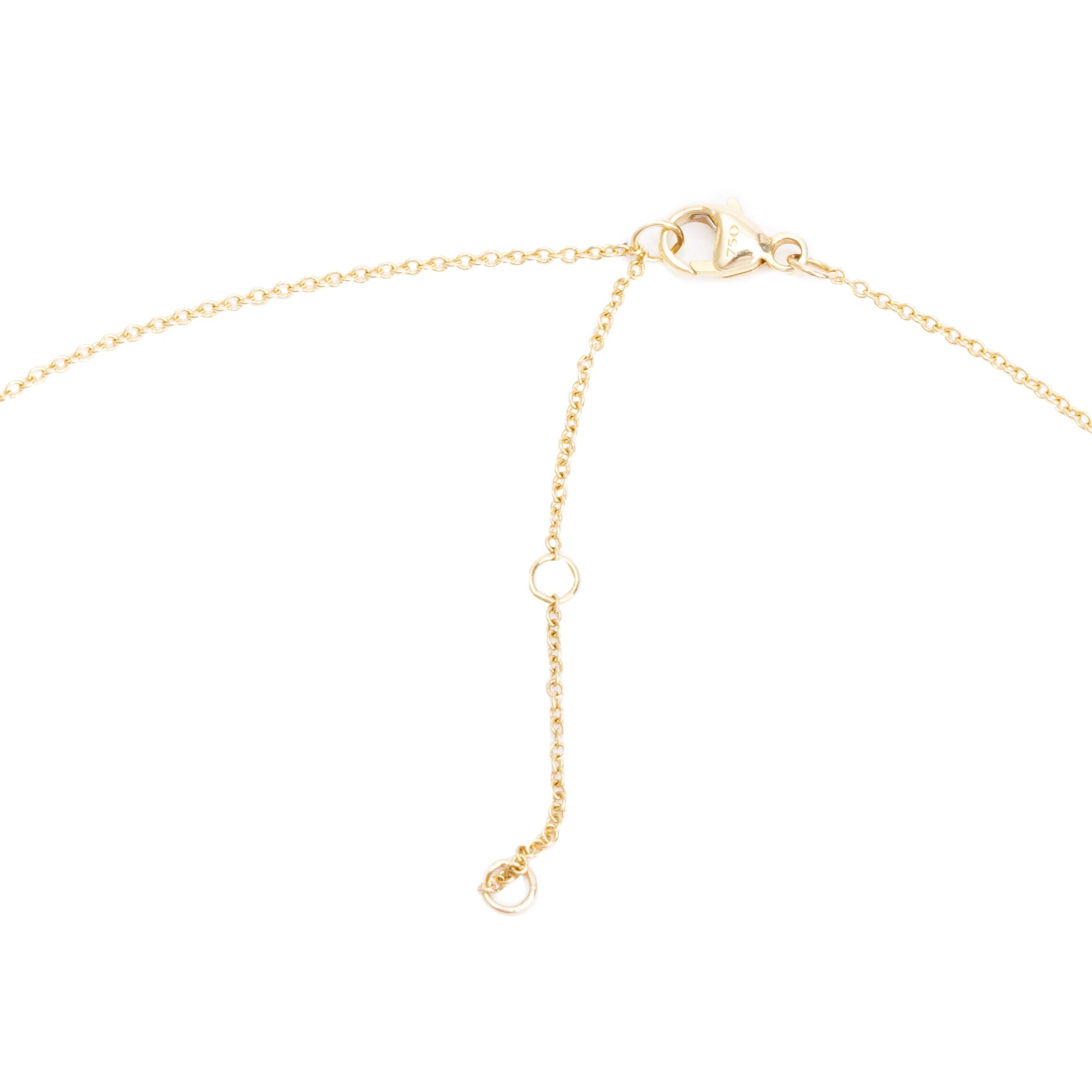 David Yurman 18k Yellow Gold Diamond Initial 'A' Charm Pendant Necklace