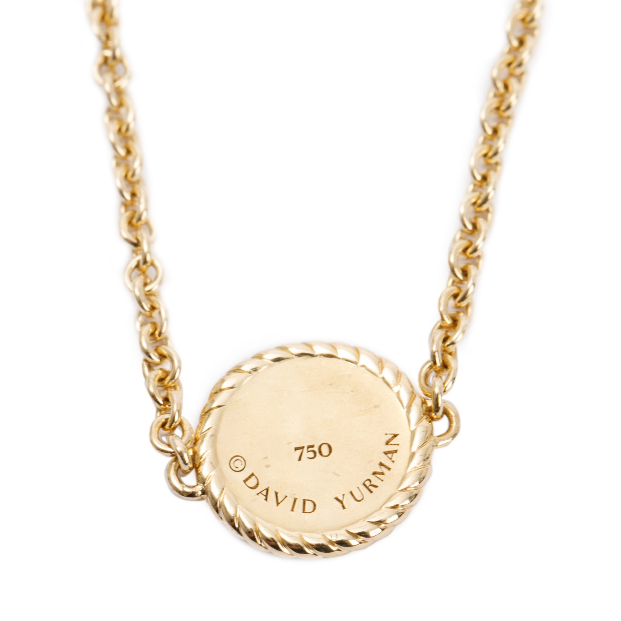 David Yurman 18k Yellow Gold Pave Sapphire & Diamond Cable Collectibles Evil Eye Bracelet w/ Box