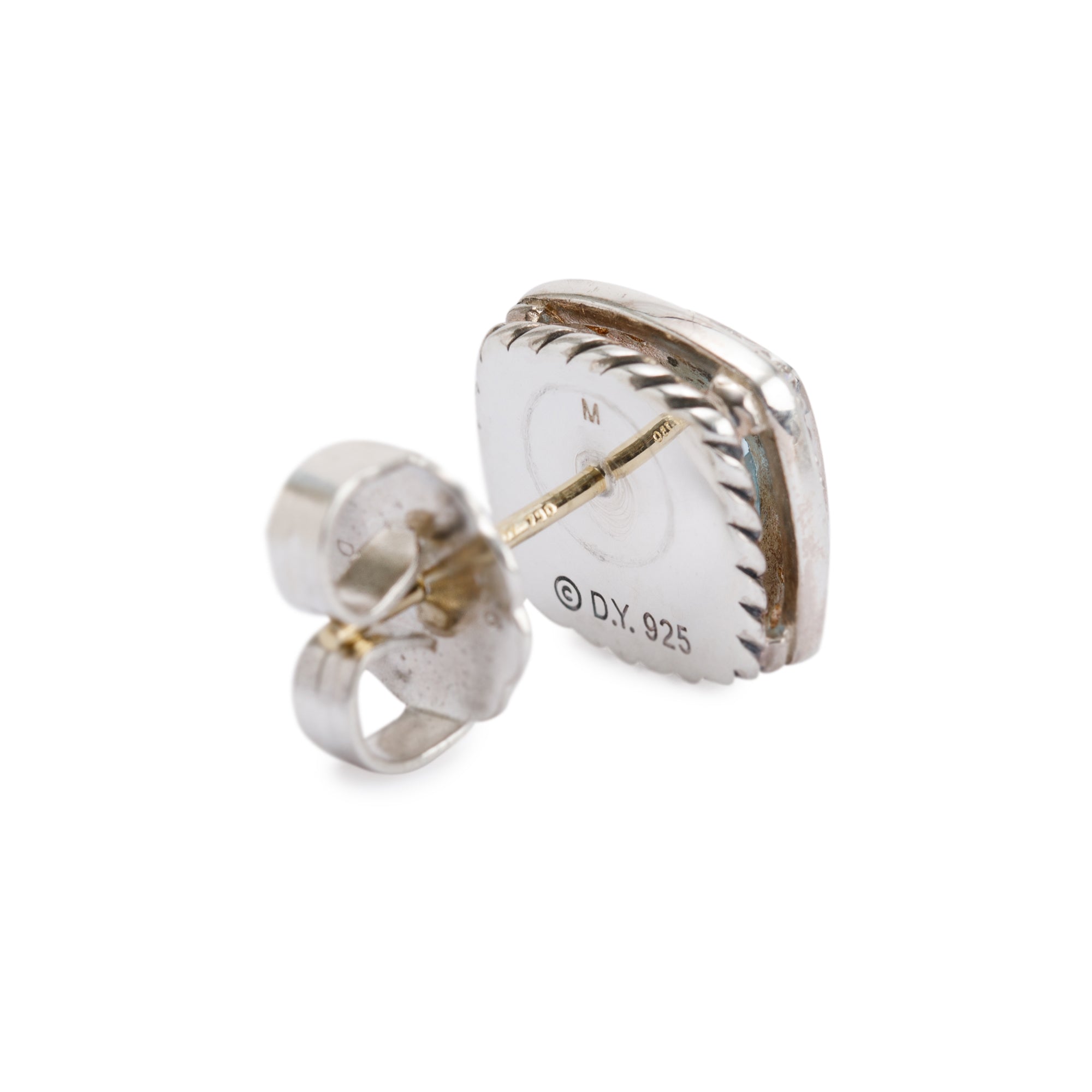 David Yurman Albion Earrings with Blue Topaz & Diamonds