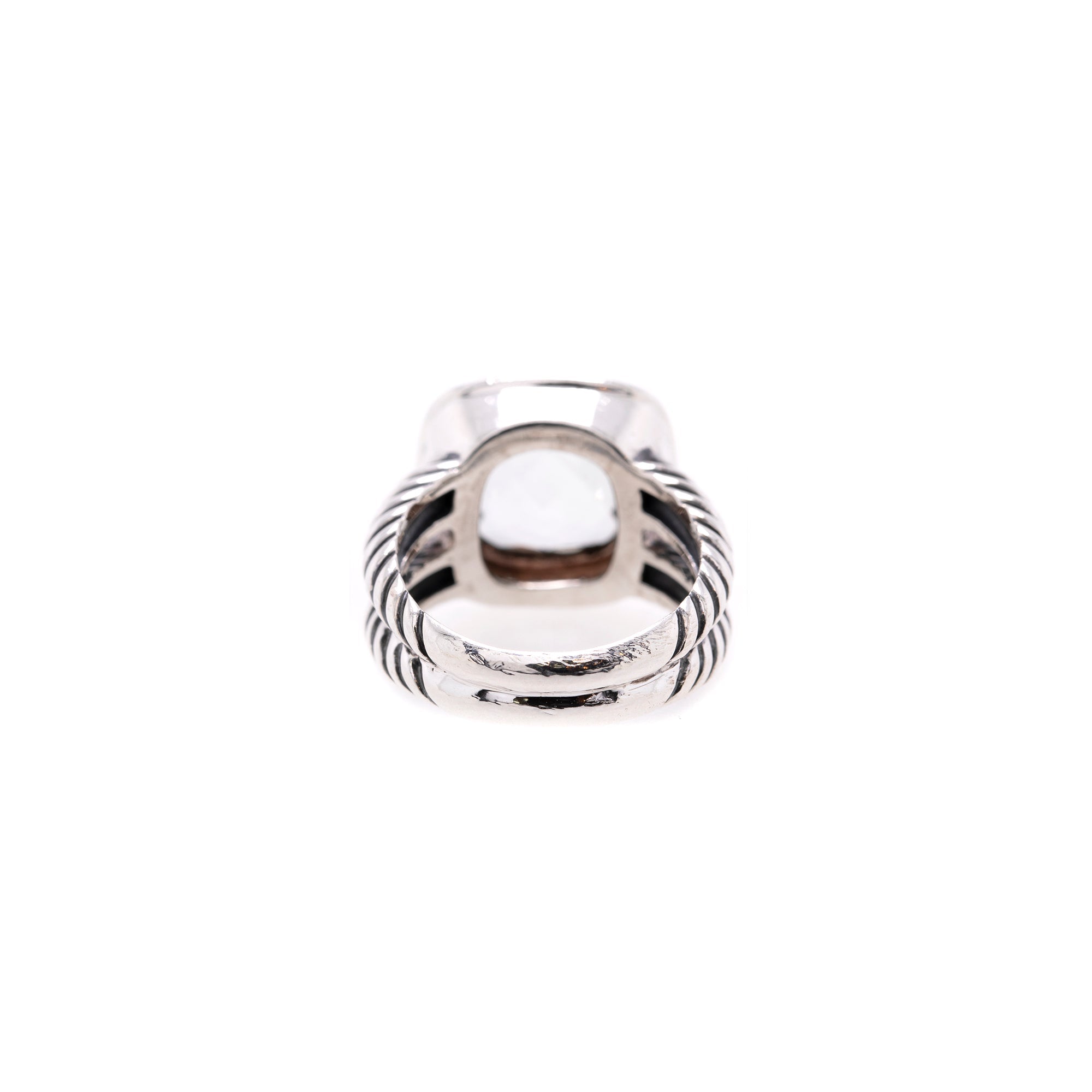 David Yurman Albion Ring with Prasiolite and Diamonds