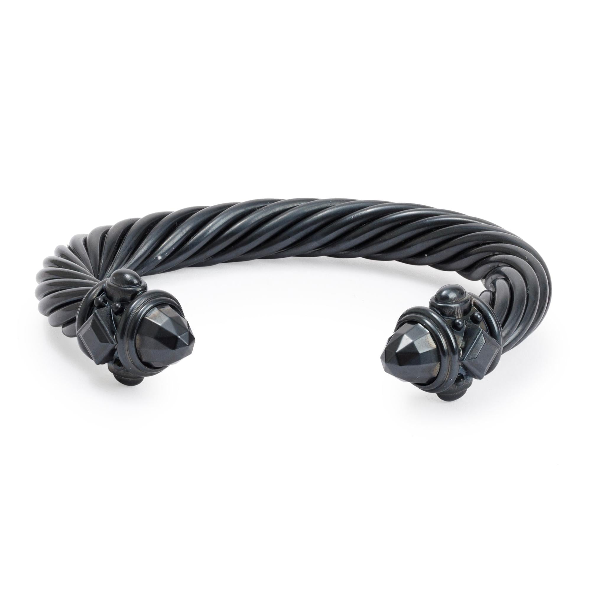 David Yurman Black Aluminium 10MM Renaissance Bracelet w/ Box