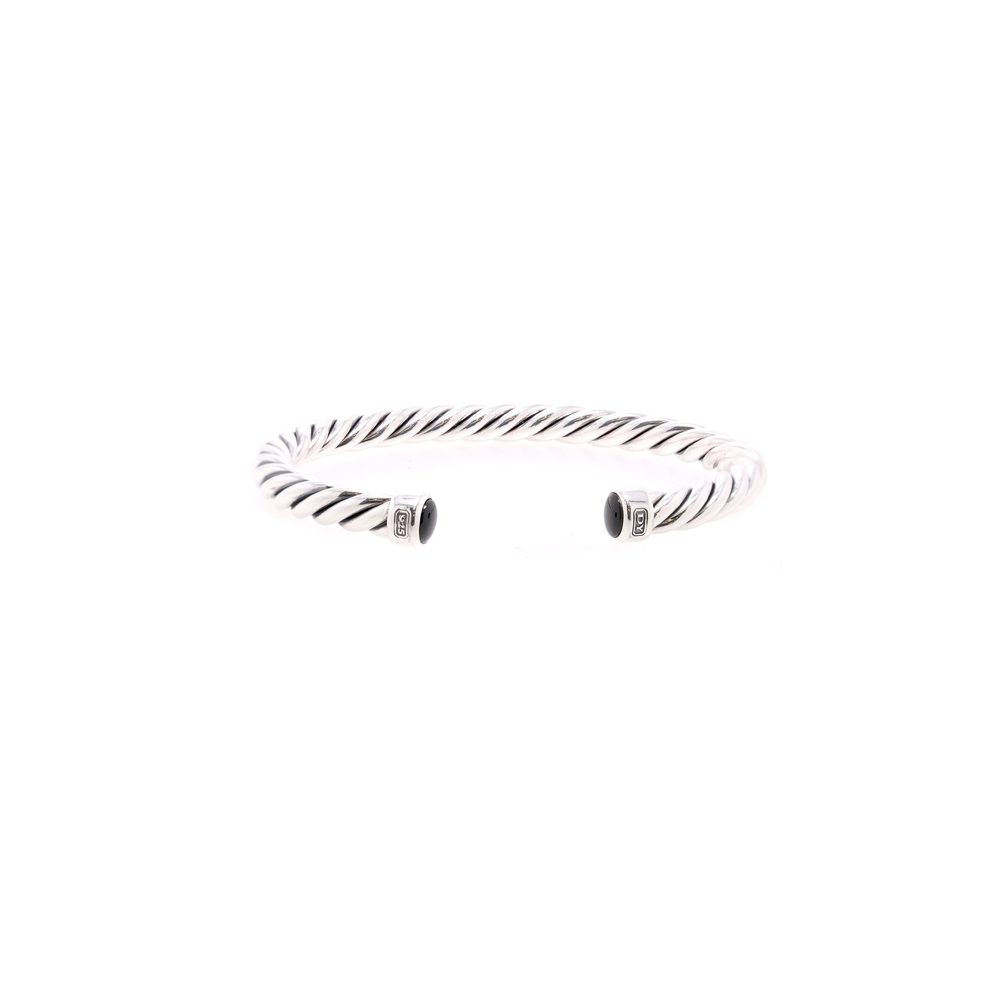 David Yurman Cable Classic Cuff Bracelet with Black Onyx