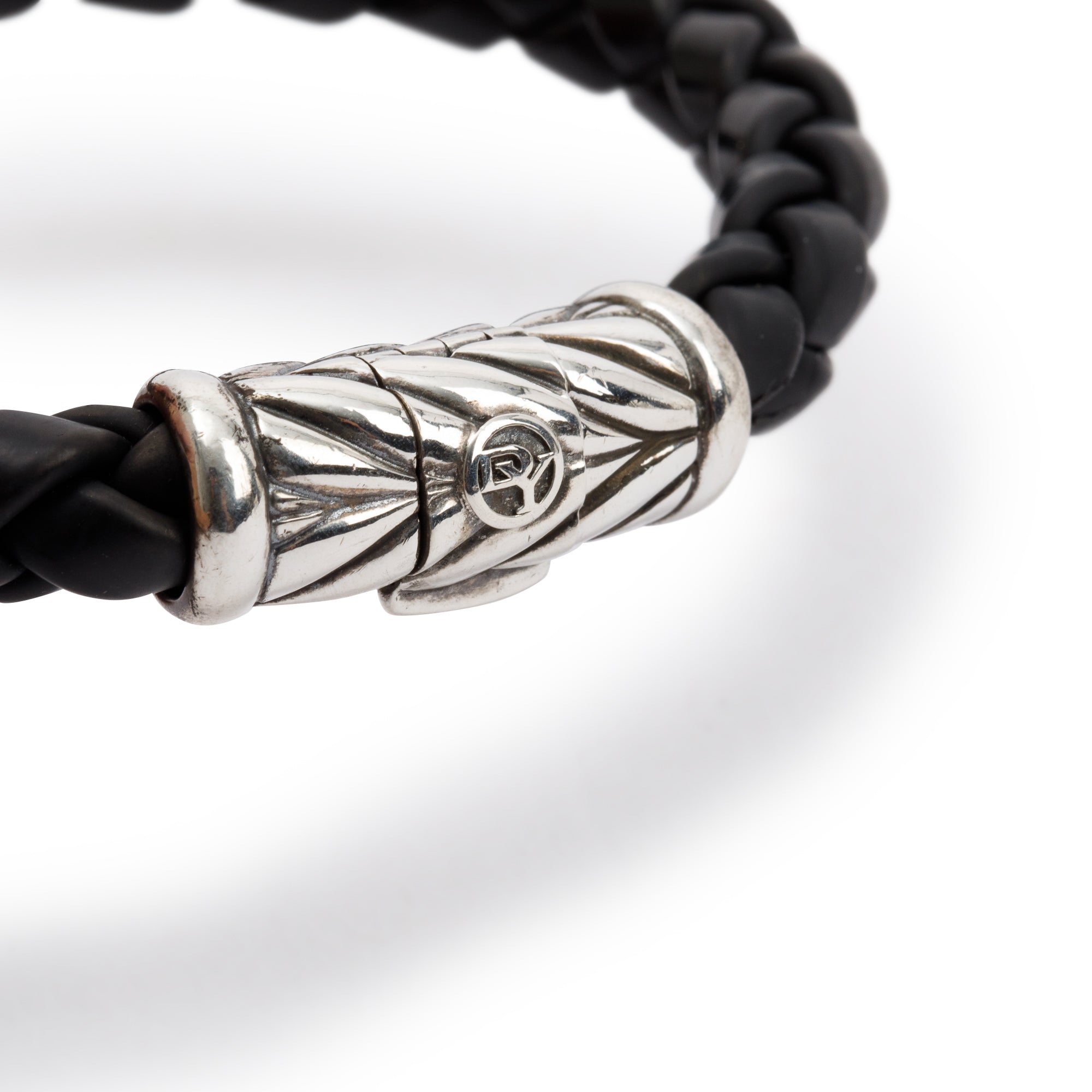 David Yurman Chevron Rubber Weave Bracelet, 8 MM
