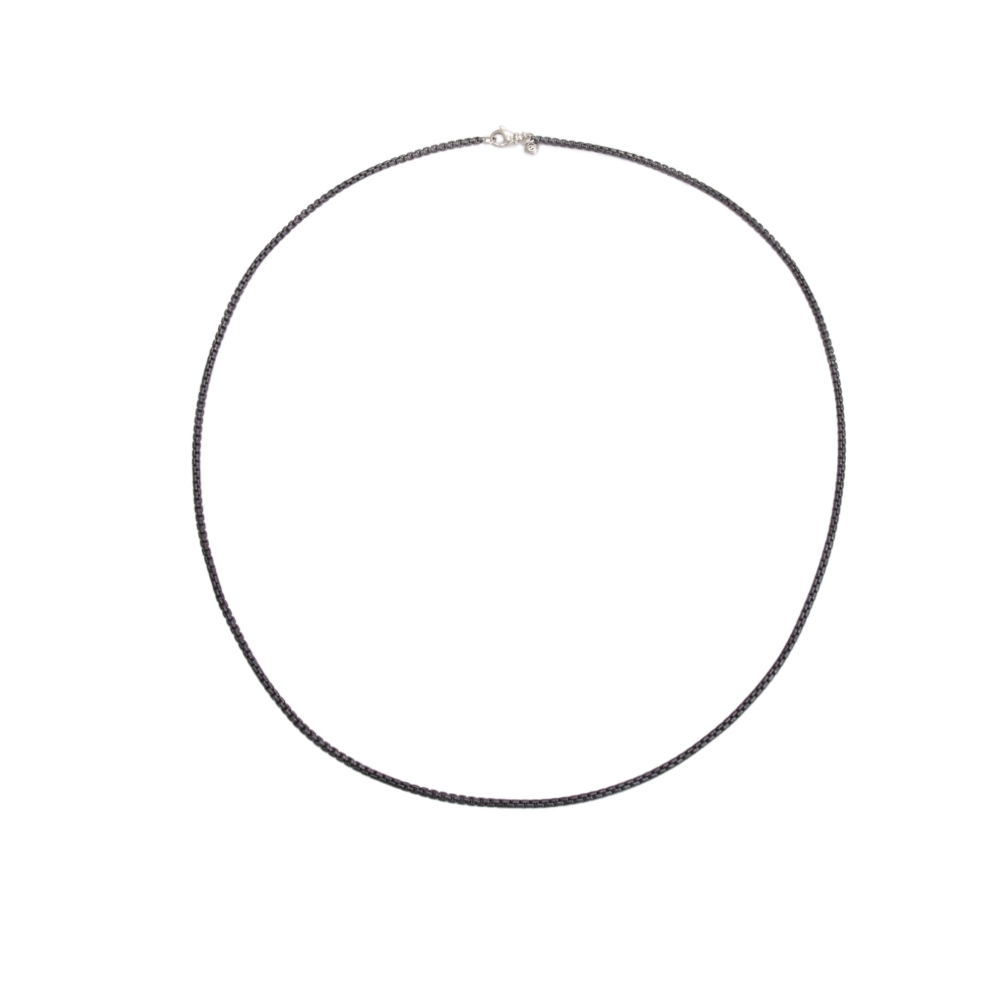 David Yurman Darkened Sterling Silver 2.7 MM Box Chain Necklace, 26"