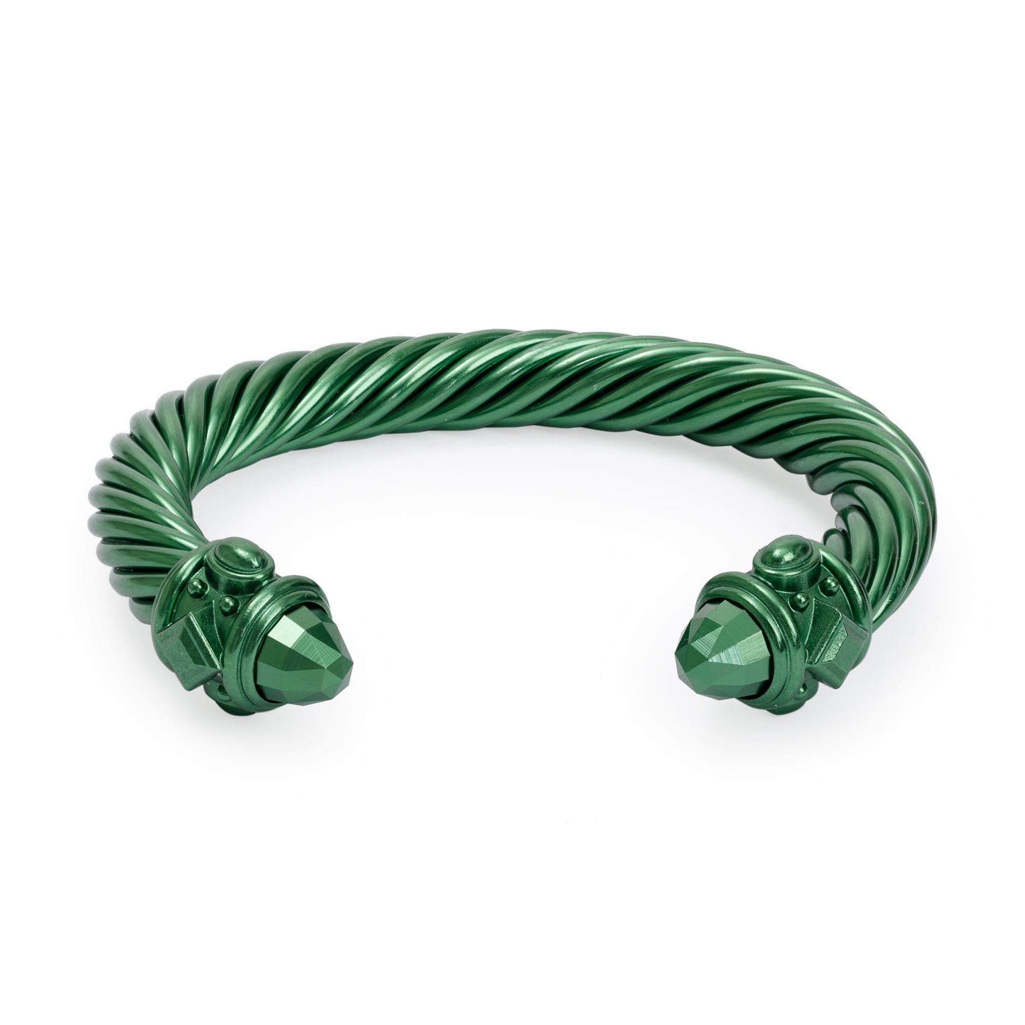 David Yurman Green Aluminum 10MM Renaissance Bracelet w/ Box