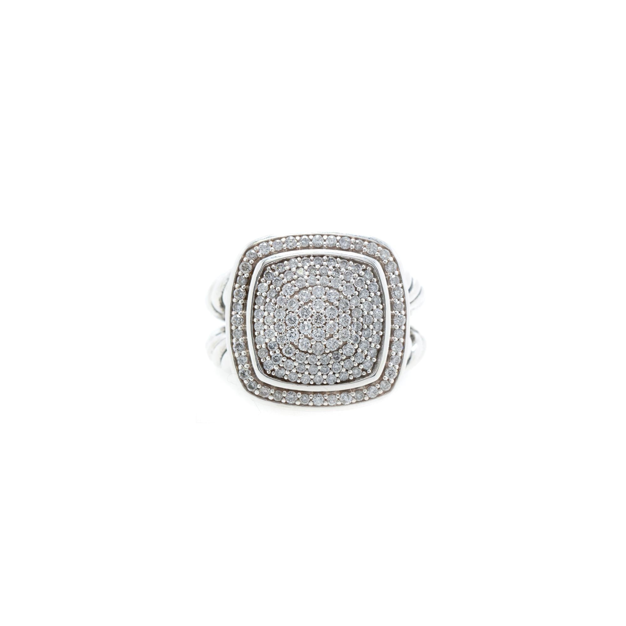 David Yurman Pave Diamond Albion Ring w/ Box