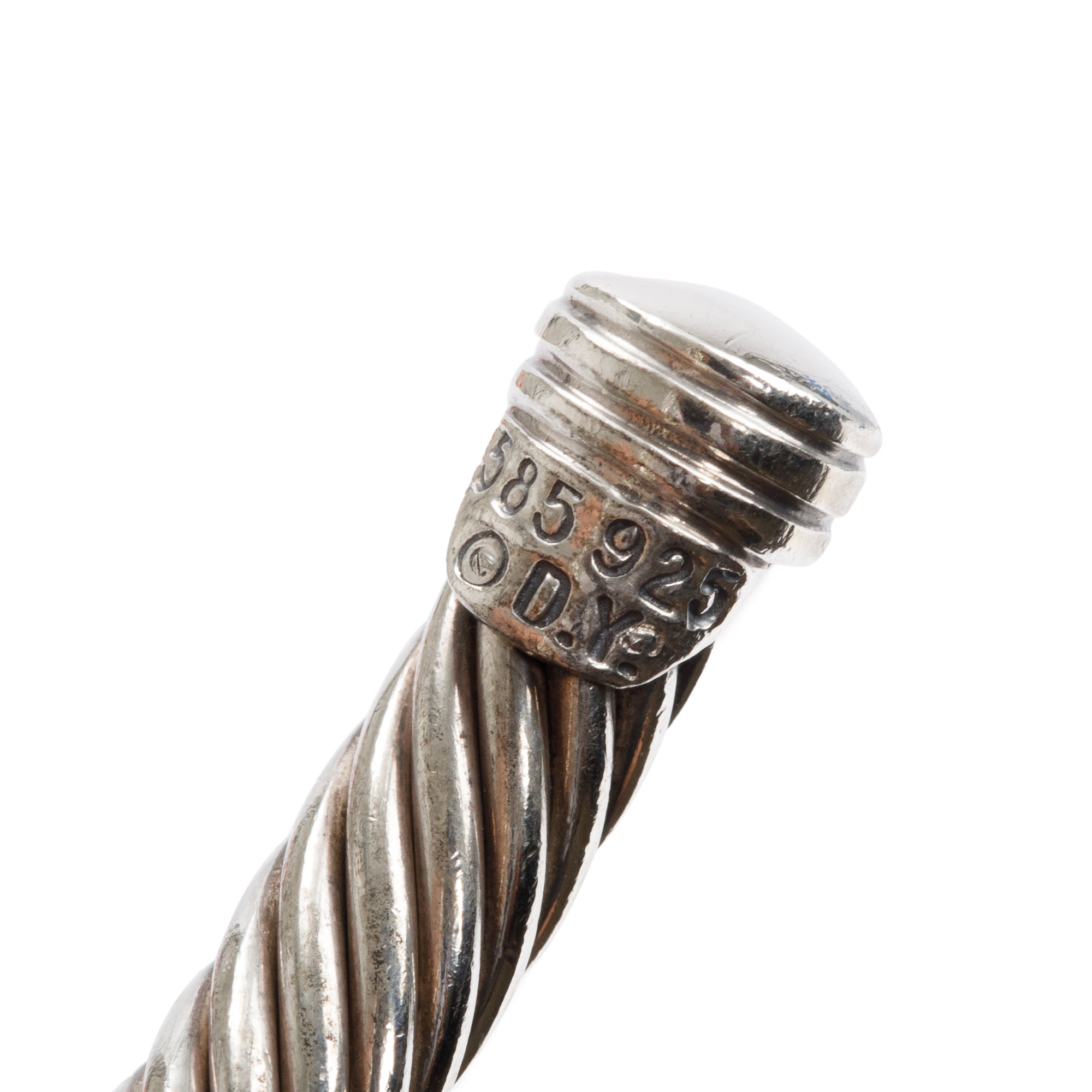 David Yurman Sterling Silver & 14k Yellow Gold Double X Classic 5 MM Cable Bracelet