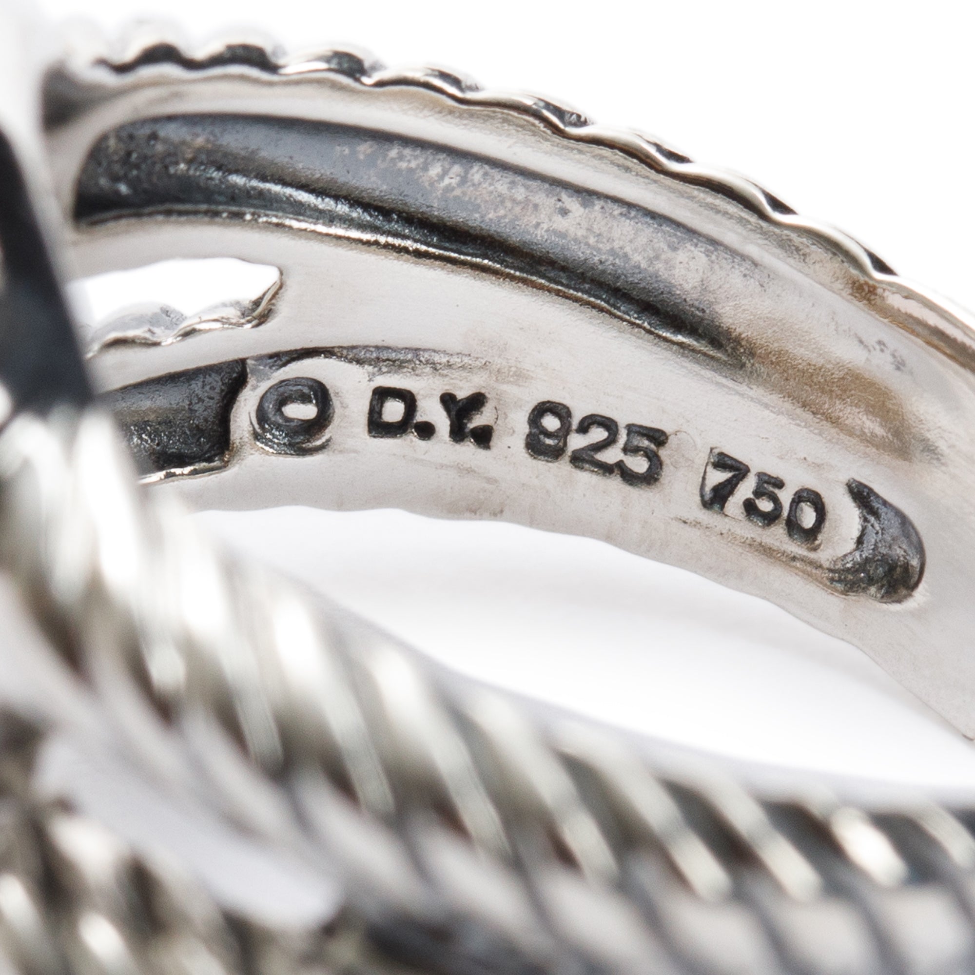 David Yurman Sterling Silver & 18k Rose Gold Albion Ring with Morganite and Diamonds