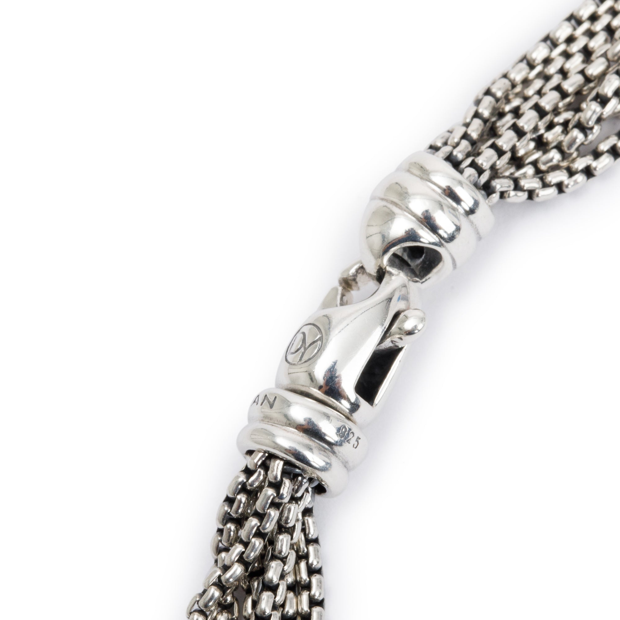 David Yurman Sterling Silver & 18k Yellow Gold Lemon Quartz Albion Lavalier Tassel Necklace